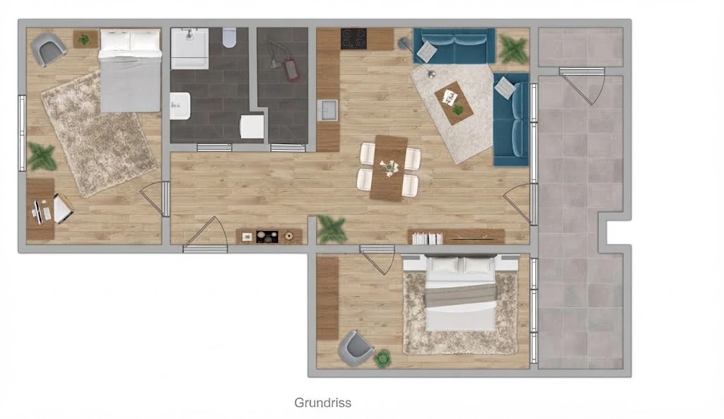Grundriss der Wohnung