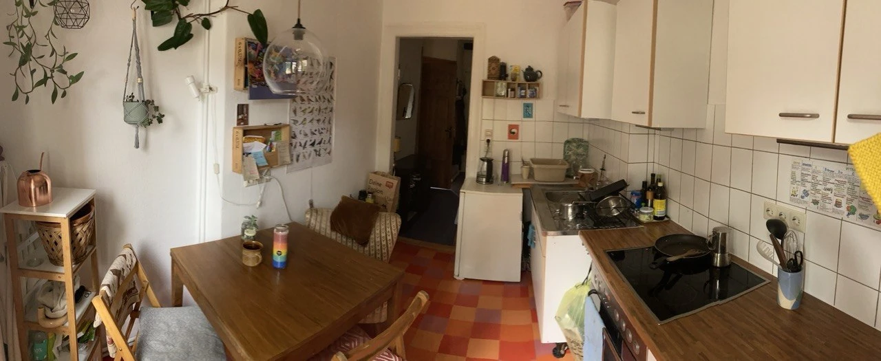 Küche vom Fenster aus