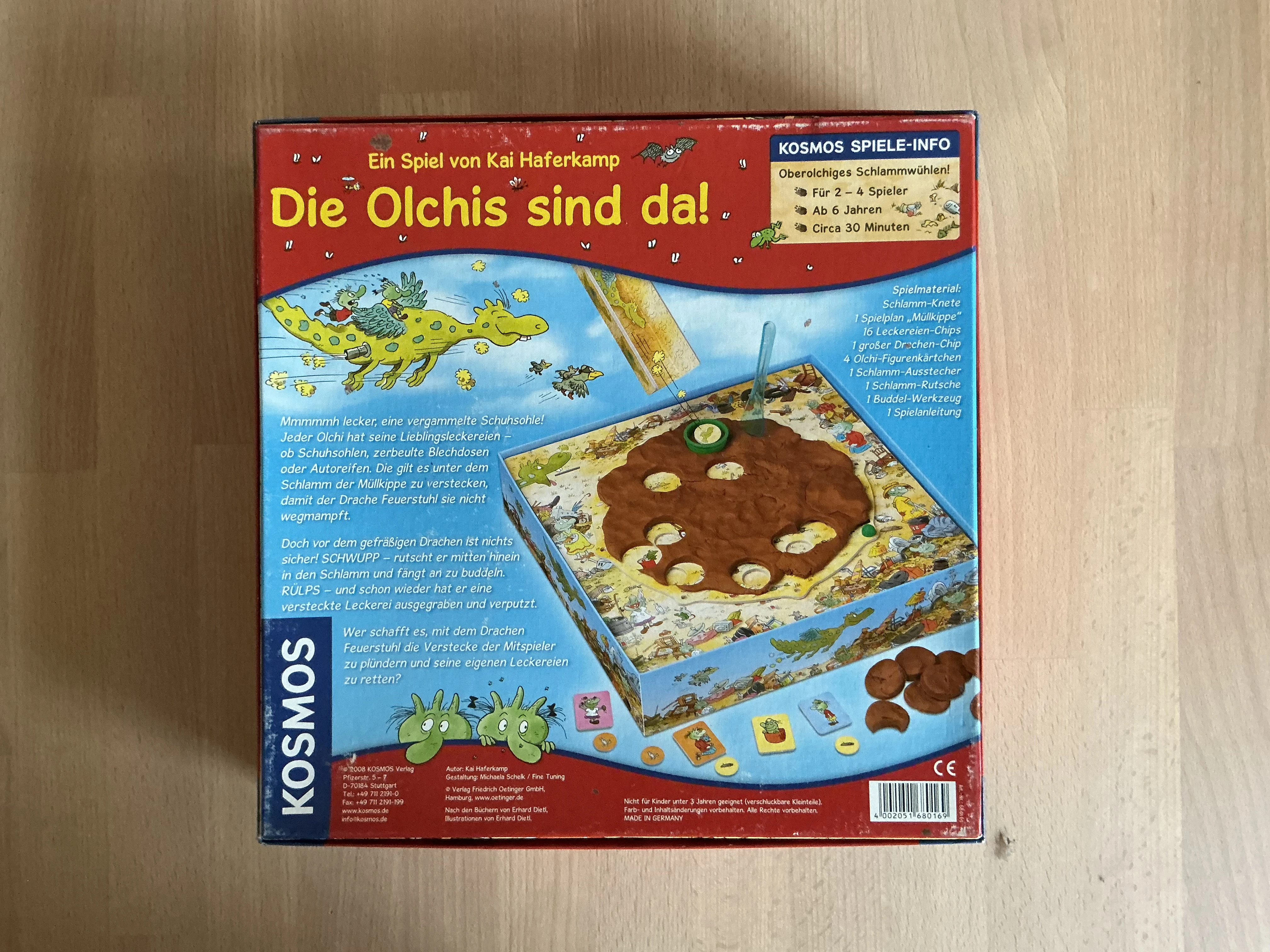 Spiel: Die Olchis sind da Originalverpackung Rückseite