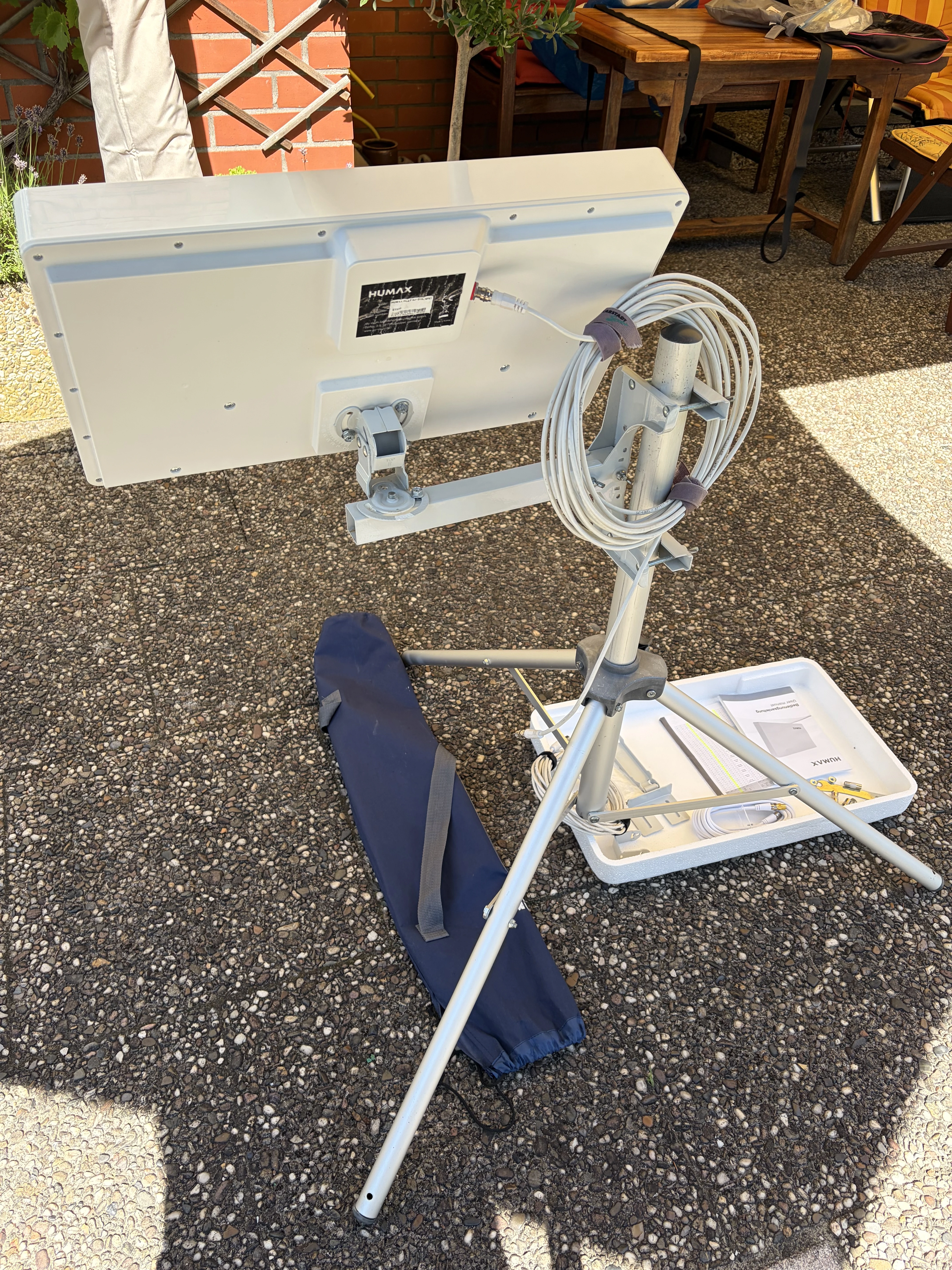 Satelliten Antenne Rückansicht