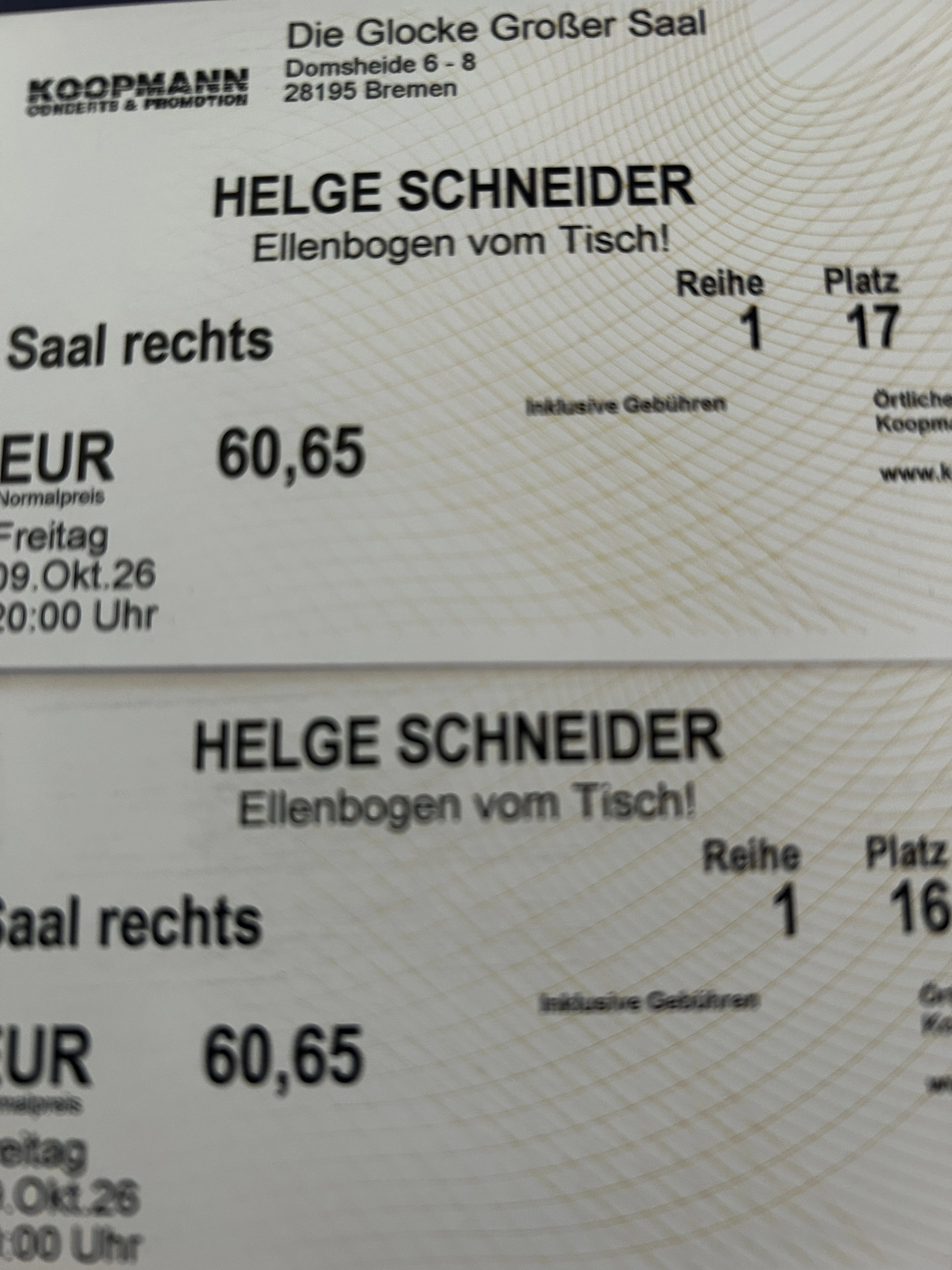 Tickets Helge Schneider 