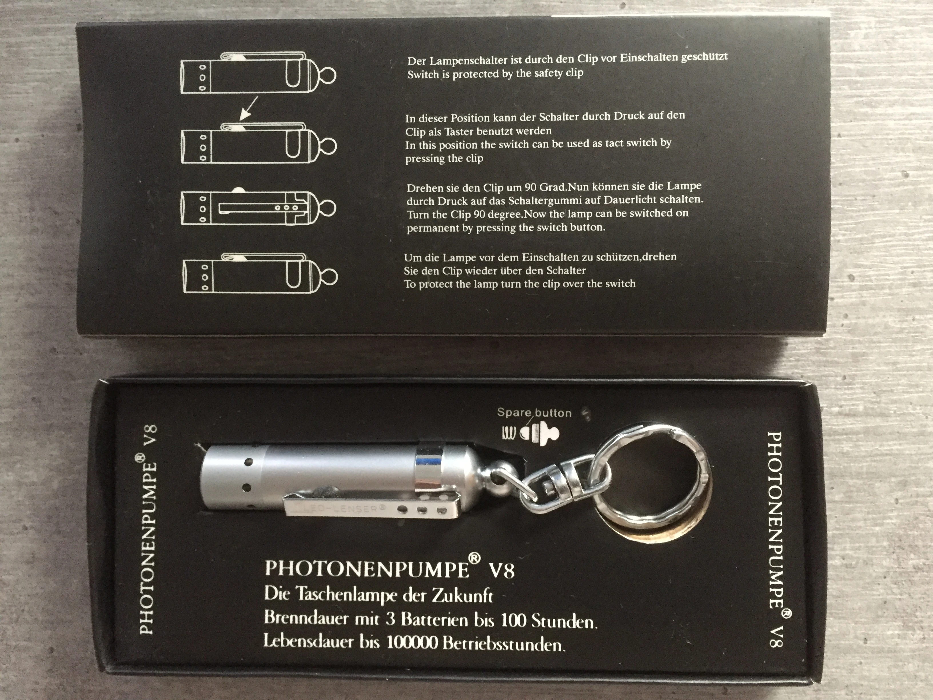 Photonenpumpe V8 - Taschenlampe der Zukunft