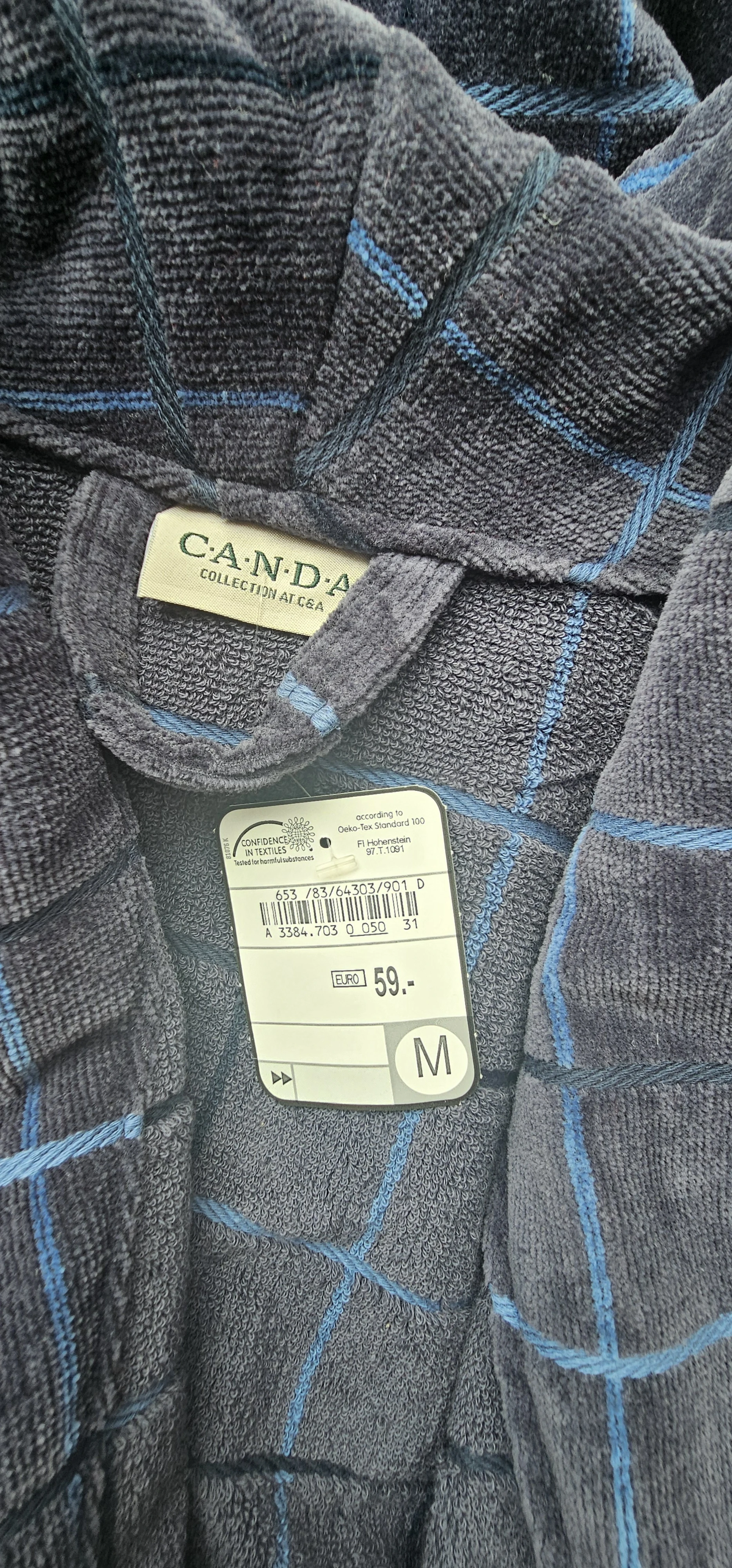 Neuer Herren Bademantel, blau, neu