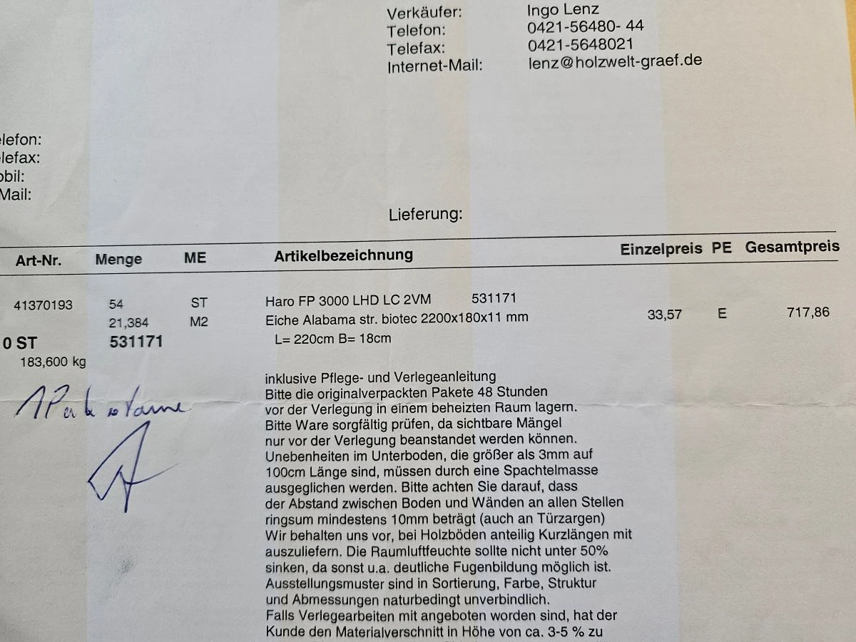 Orginalrechnung