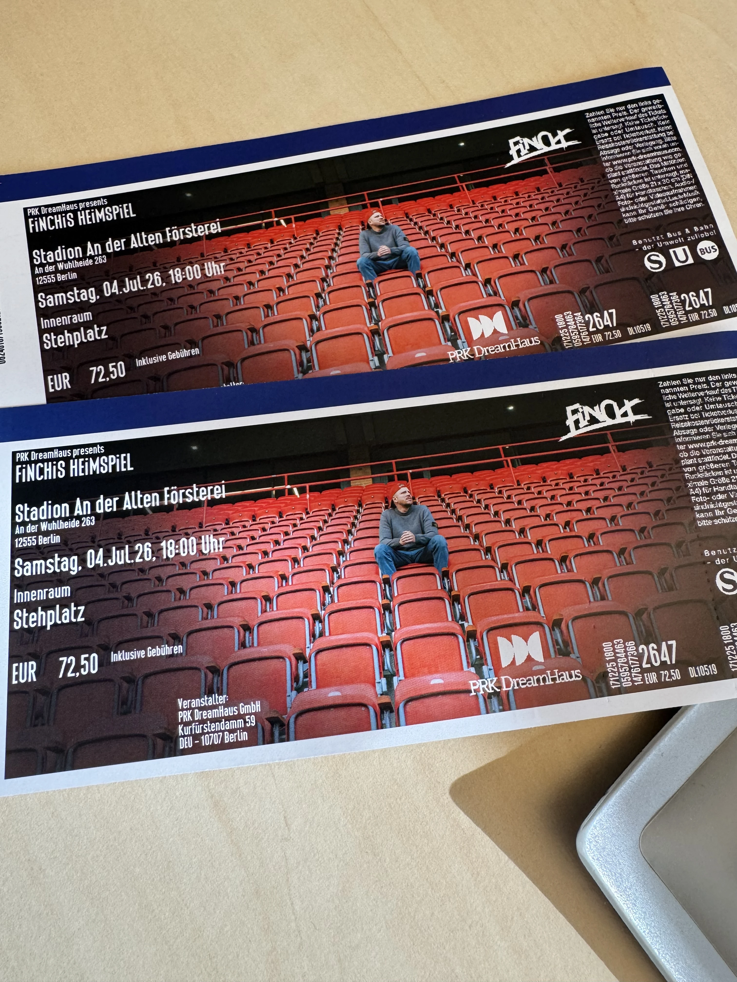 Stehplatz Tickets 