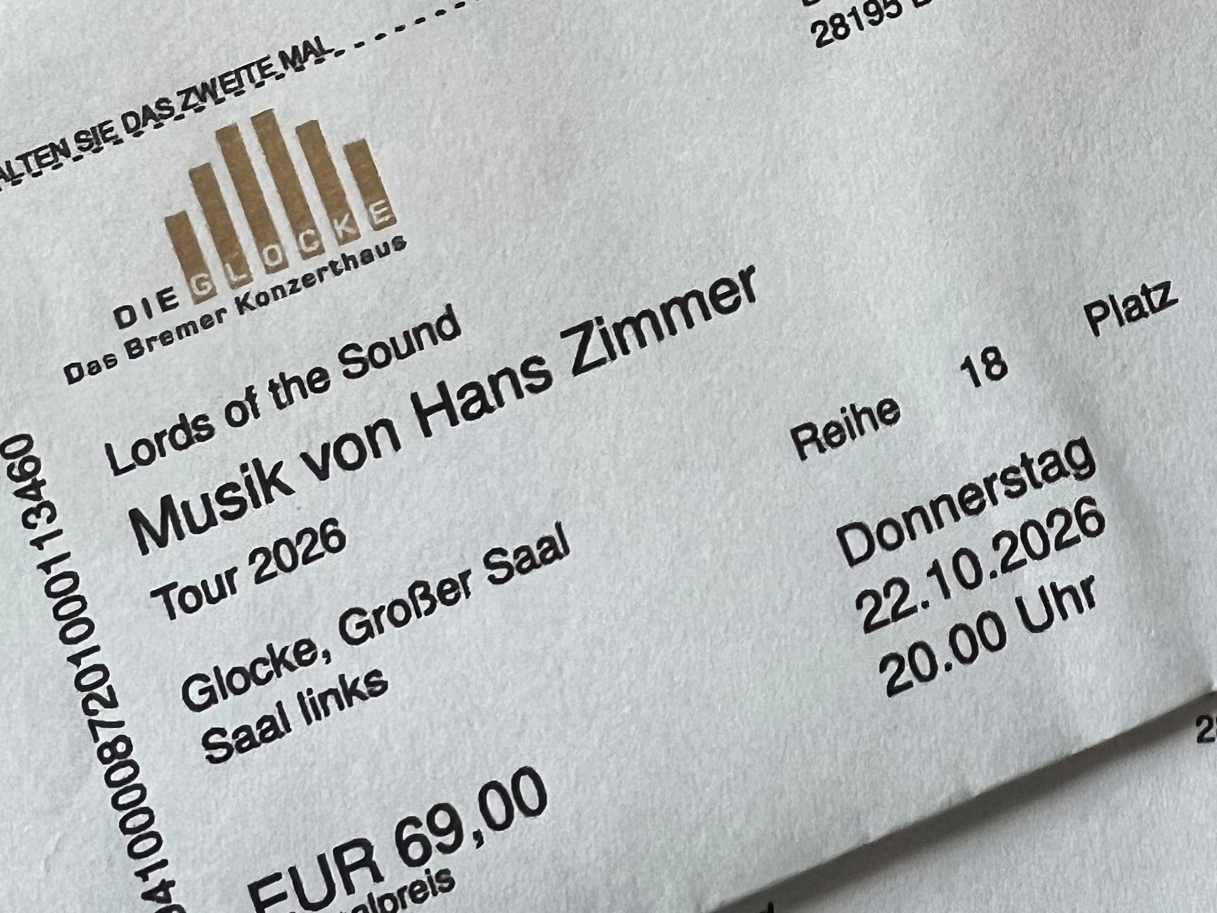 Tickte Hans Zimmer Konzert