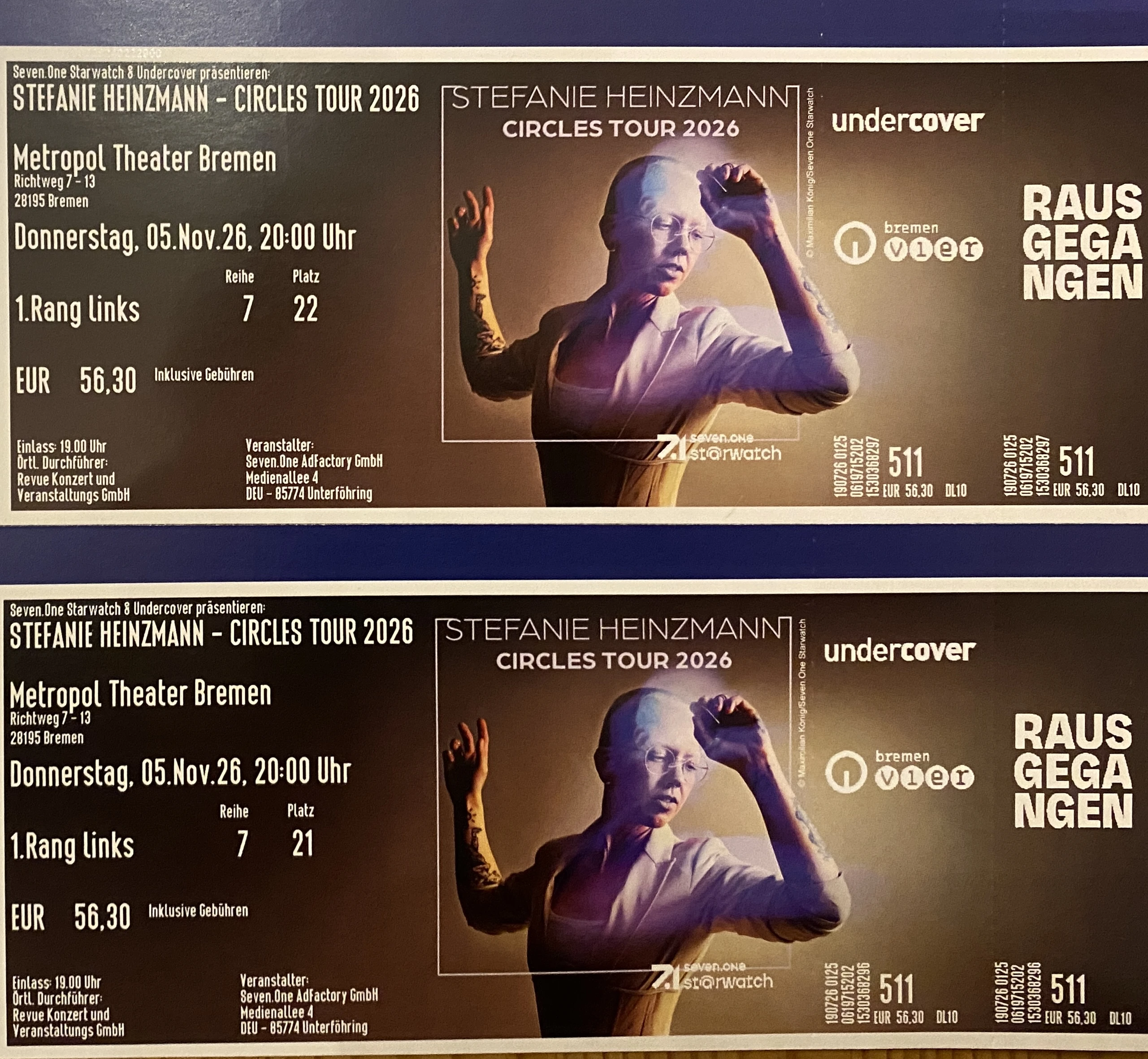 2 x Stefanie Heinzmann 5.11.26 Meteopoltheater