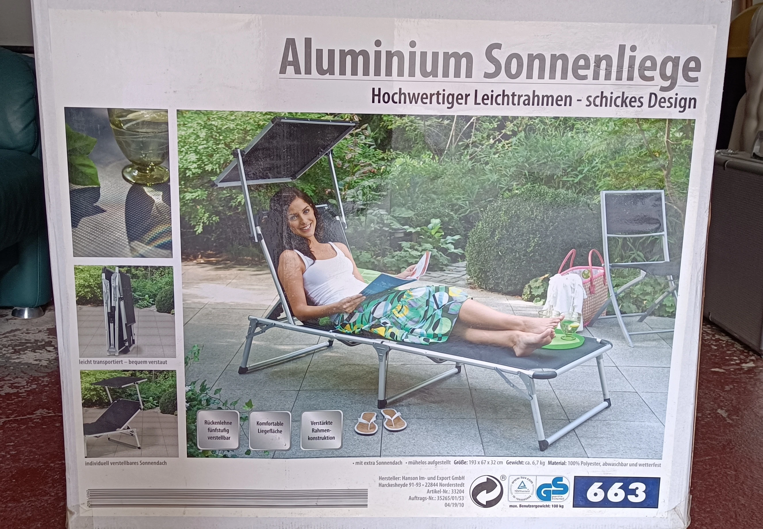 6,7 kg -  mühelos ausstellbar