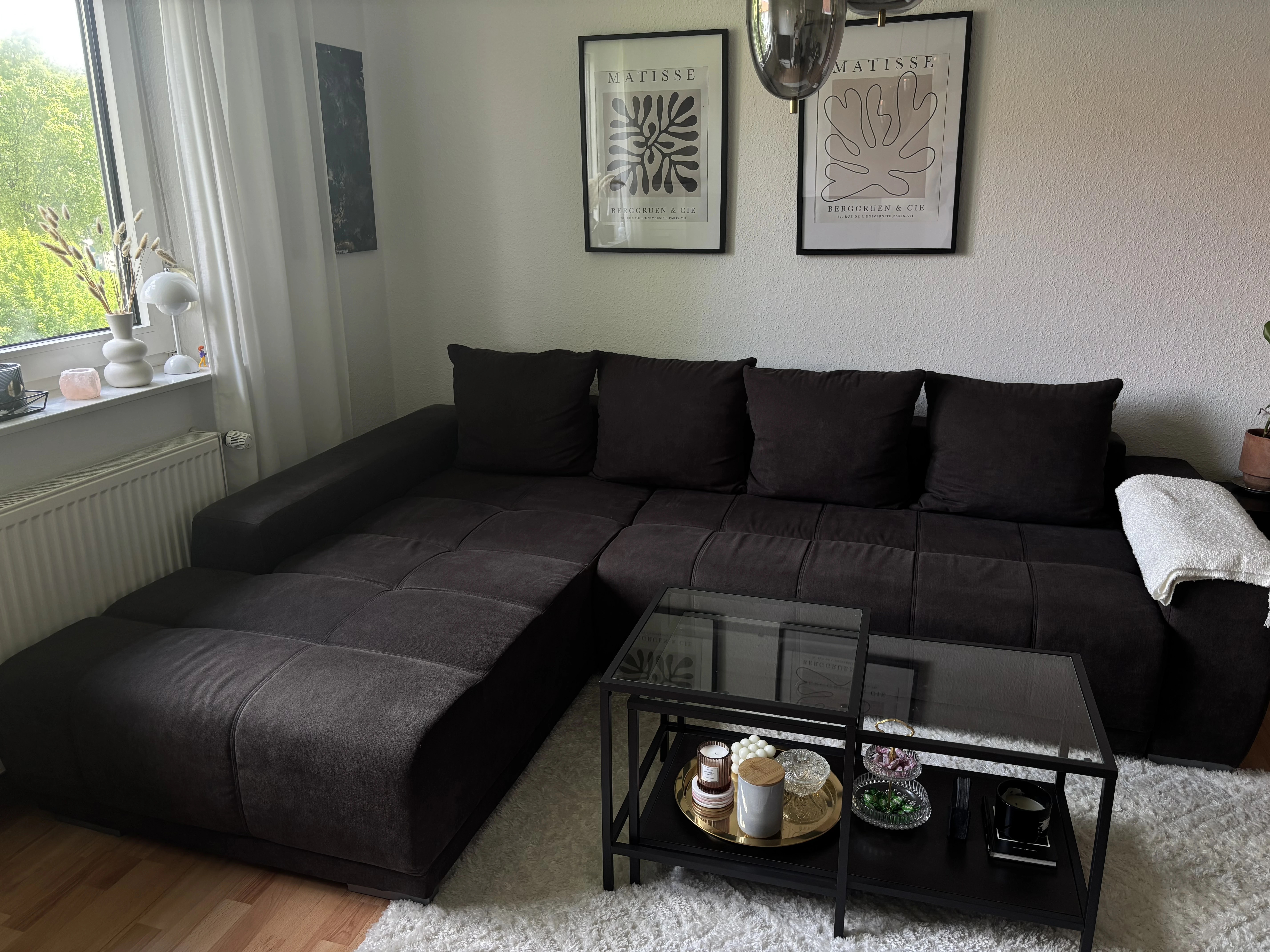 Kissen in dem gleichen Stoff wie das Sofa