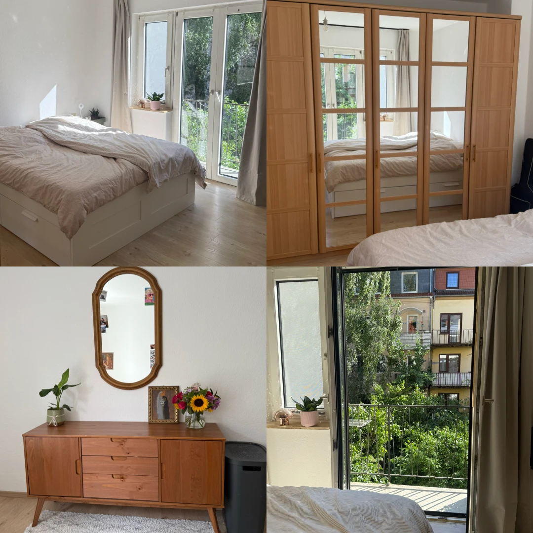 Schlafzimmer mit Balkon