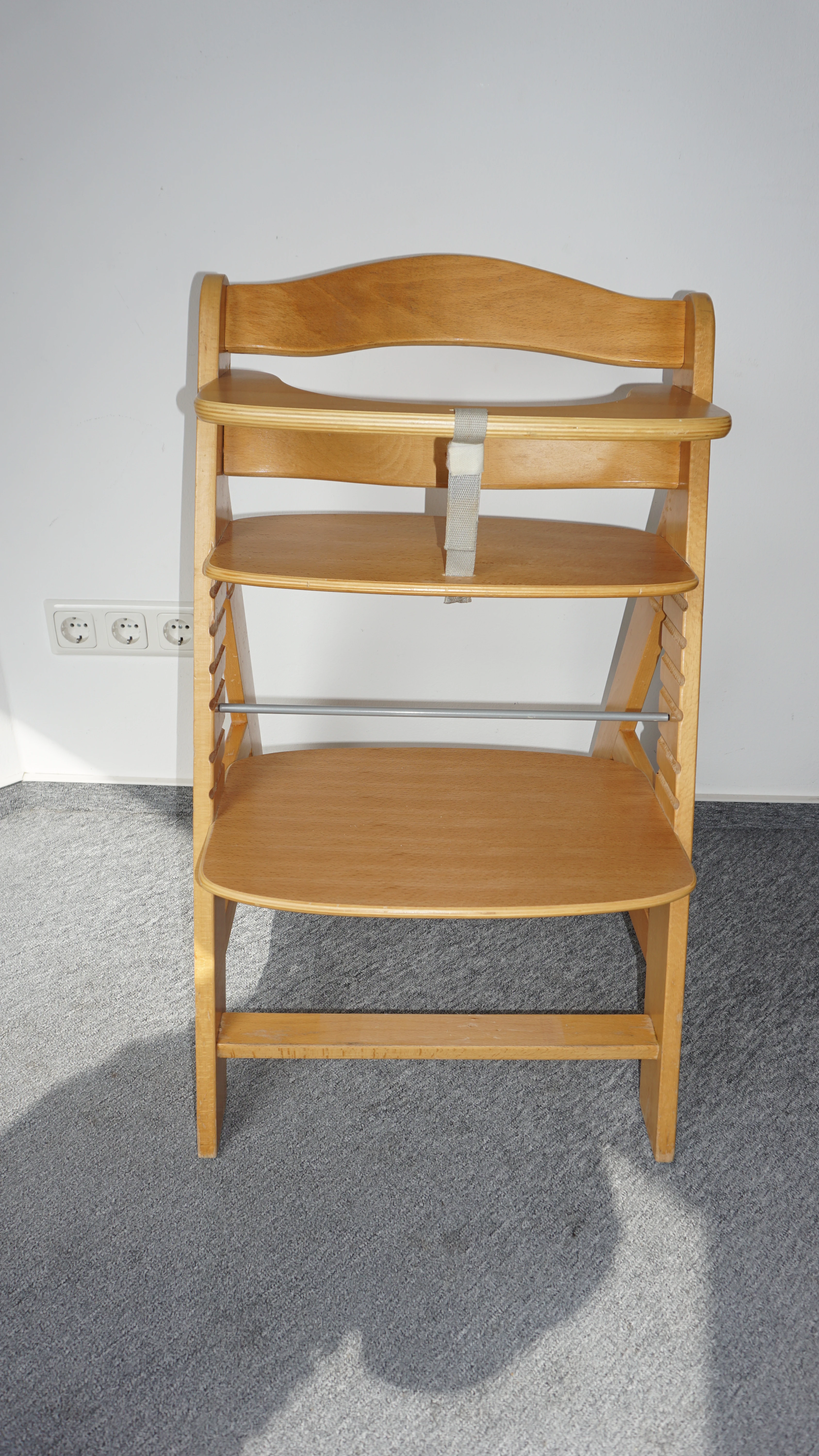 Der Hauck Alpha hier für Babys aufgebaut, Schutzbügel kann ausgebaut werden.