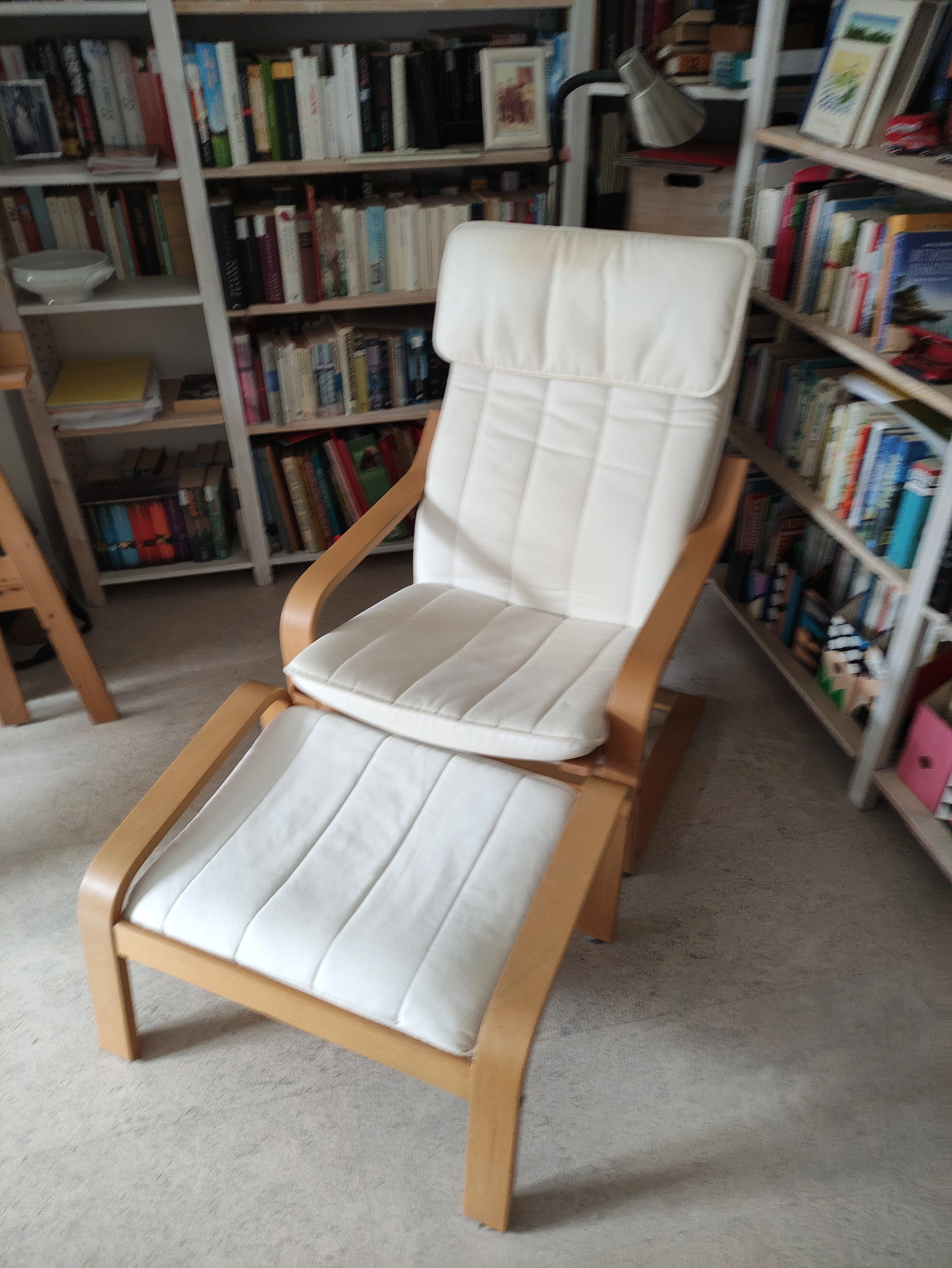 Poaeng Sessel Ikea mit Fussbank, Nichtraucher Haushalt 