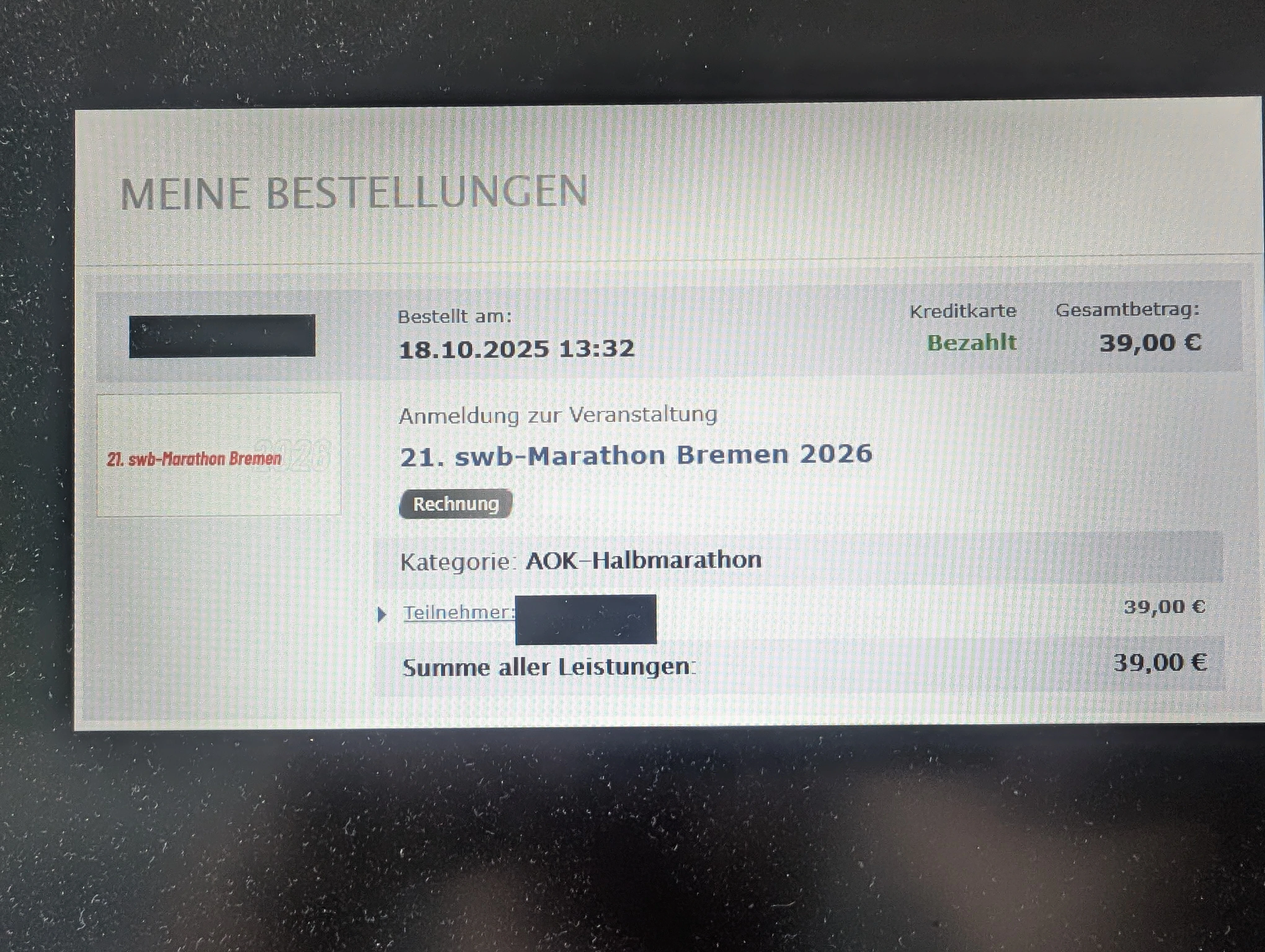 Bestellbestätigung