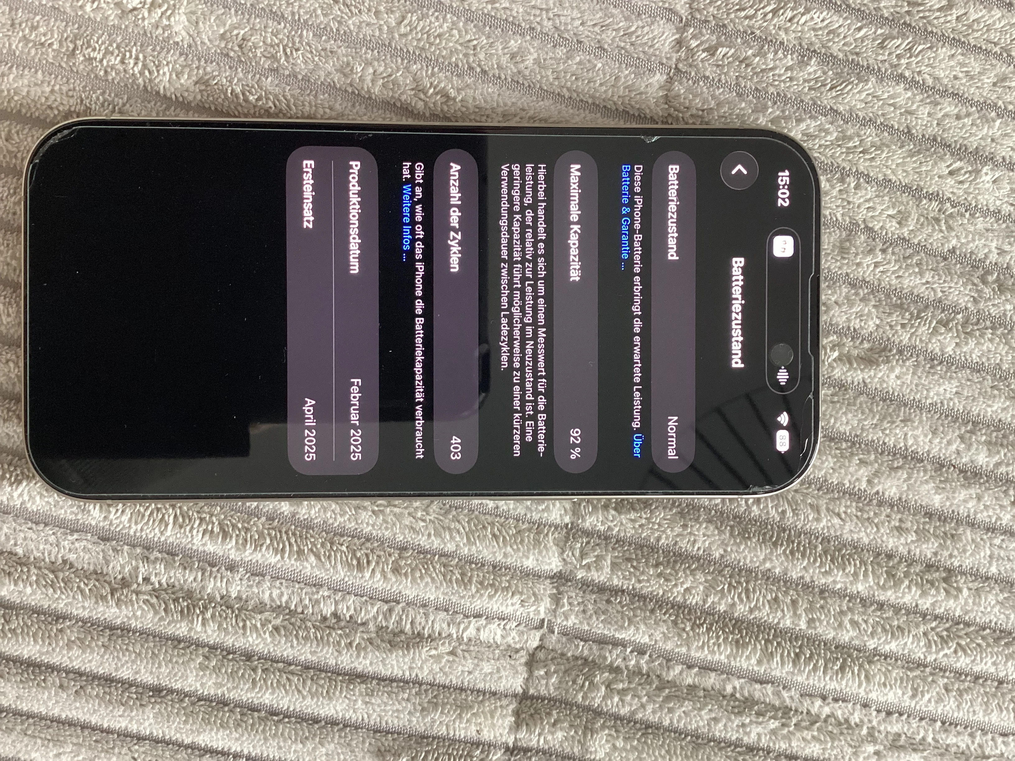 92% batterieleistung