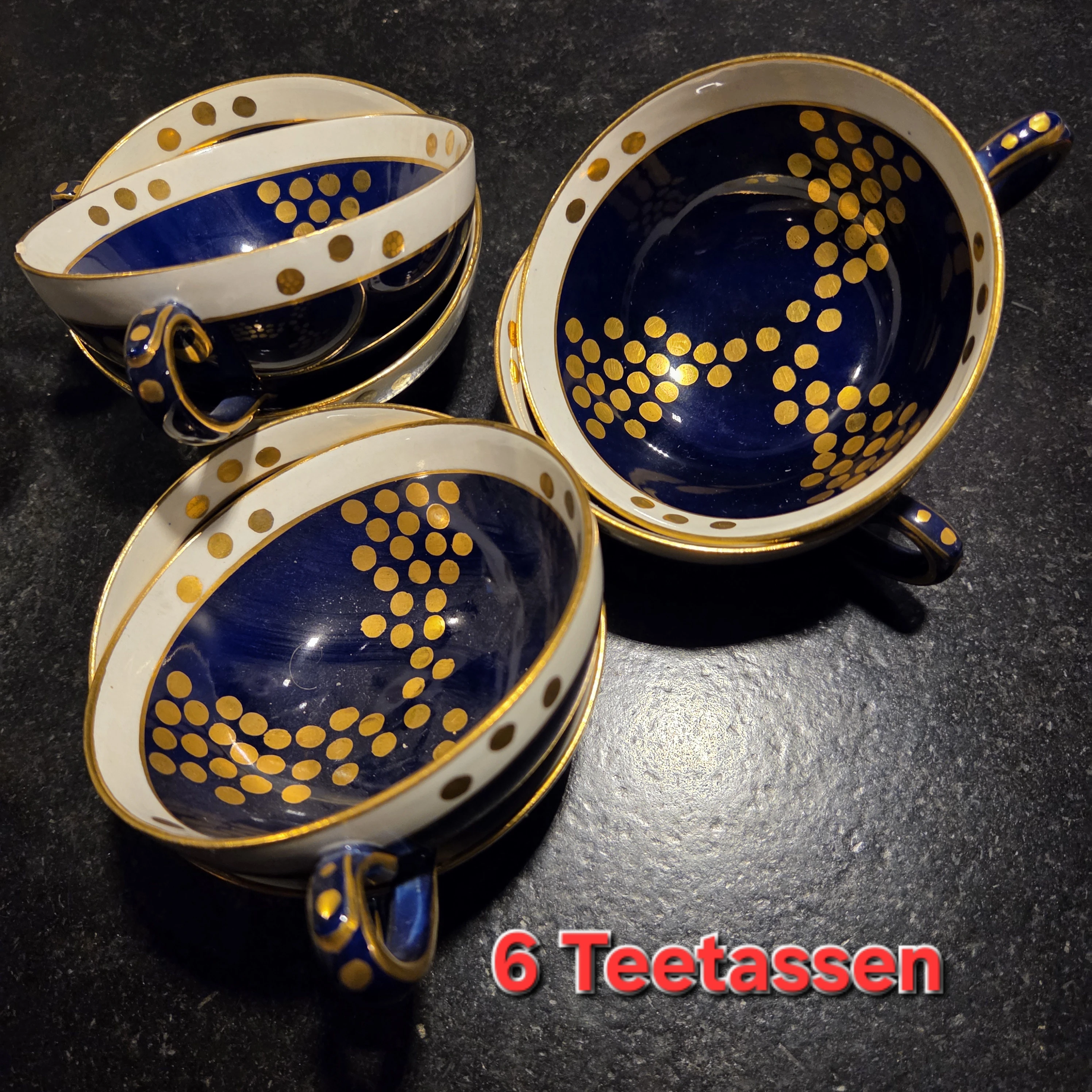 6 Teetassen