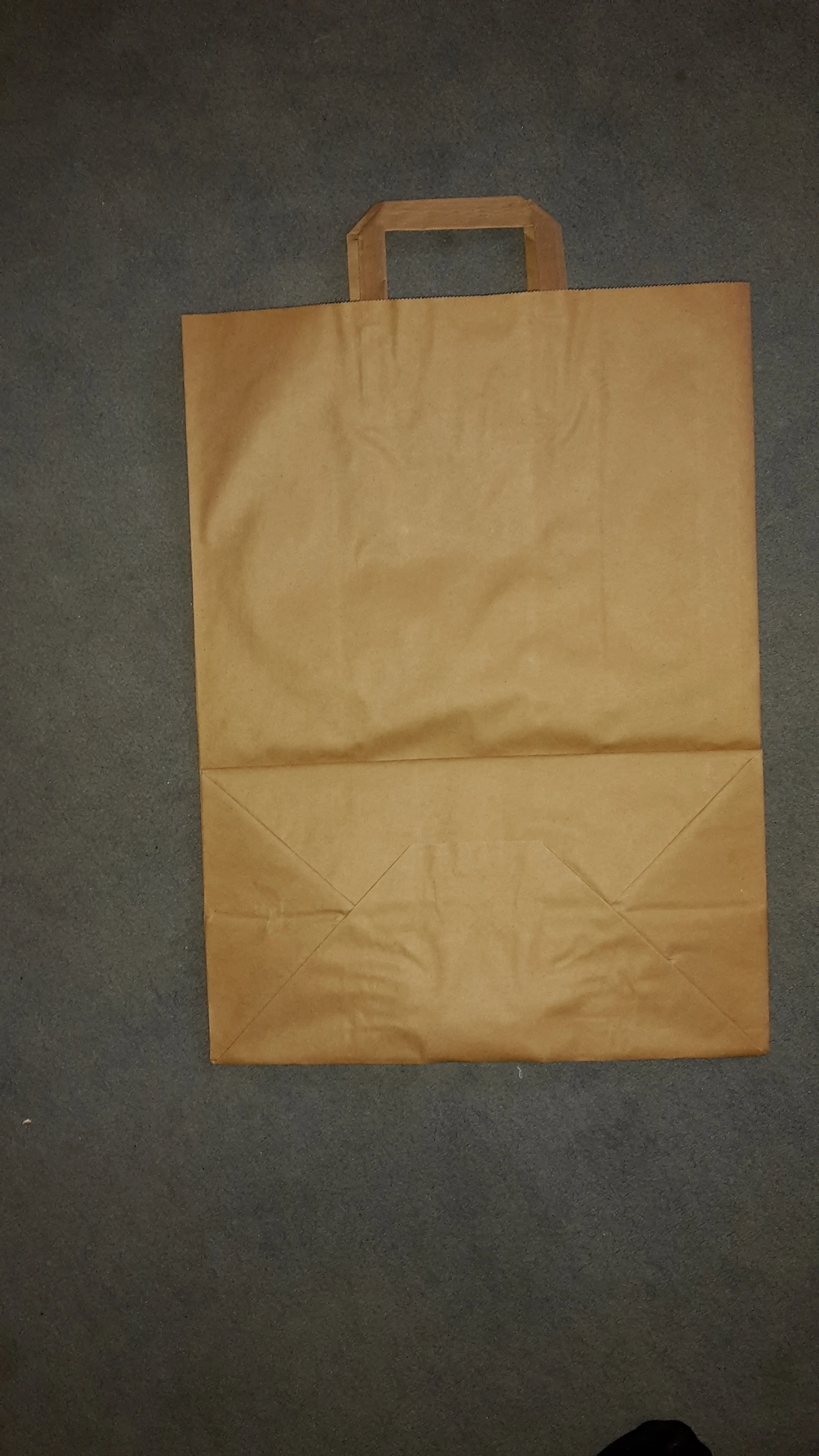 Papiertragetaschen mit Papierhenkel Natur groß 32x43