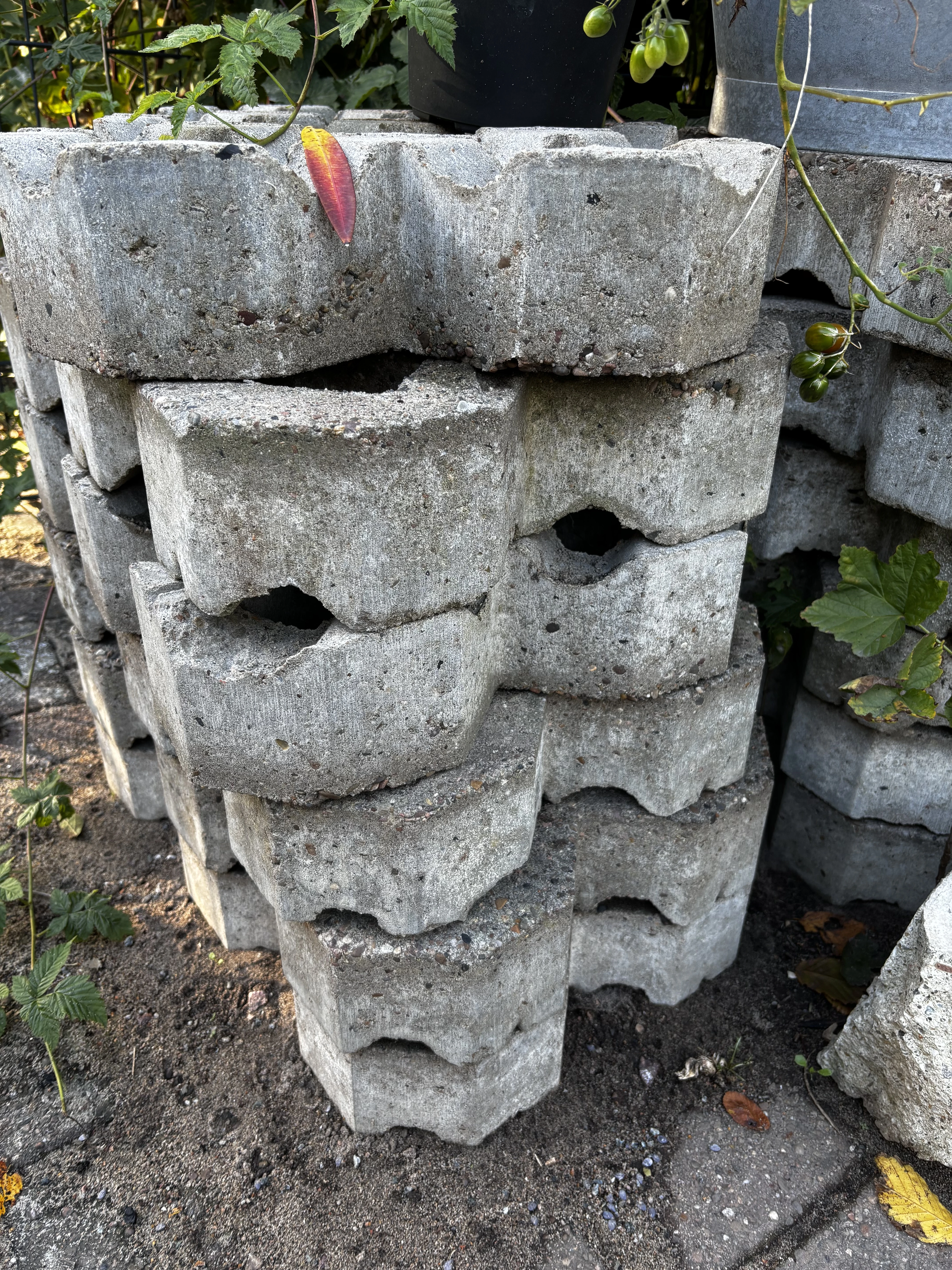 Pflasterstein Rasengitter Beton grau 60 cm x 40 cm x 8 cm