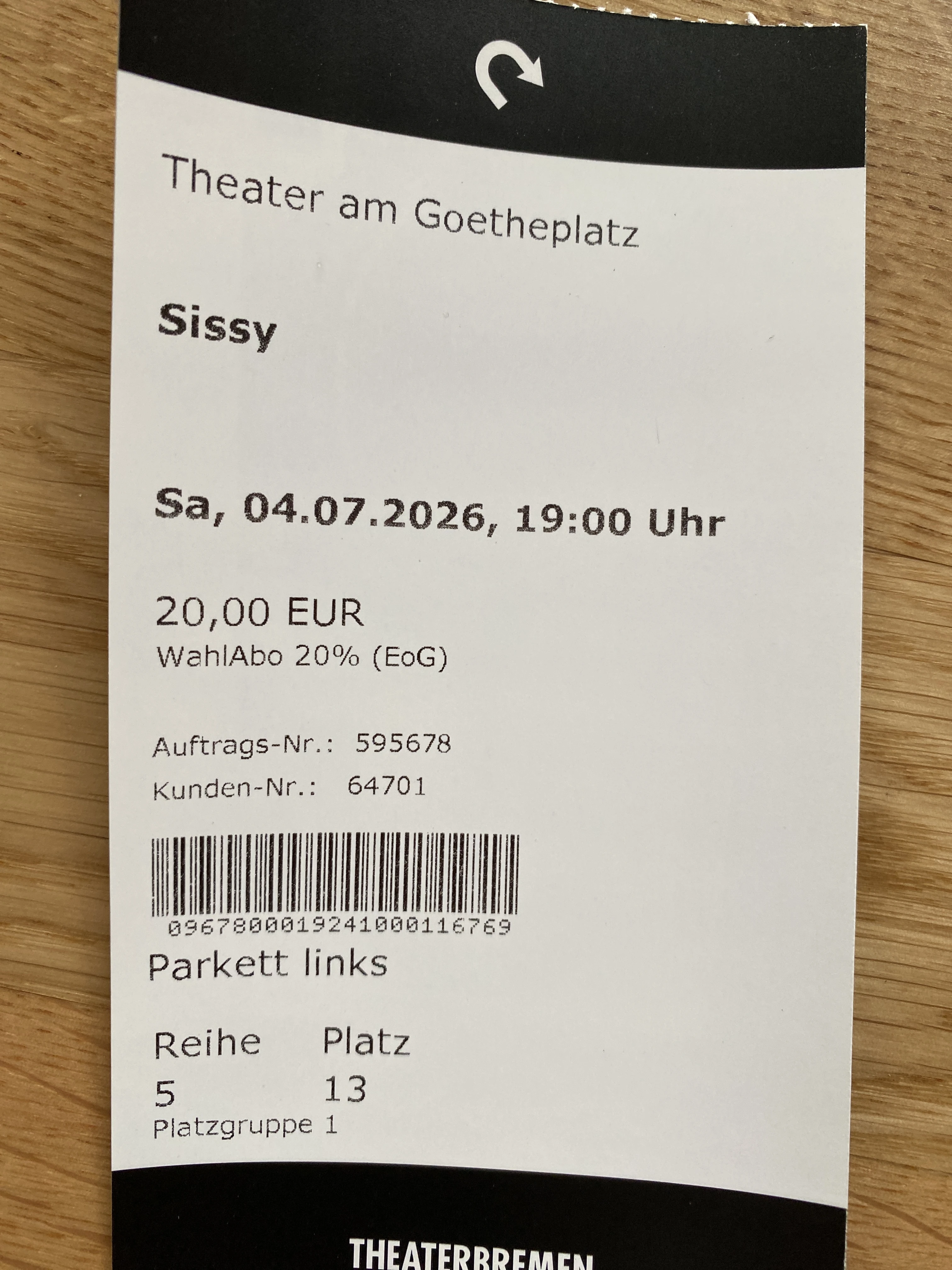 Eintrittskarte