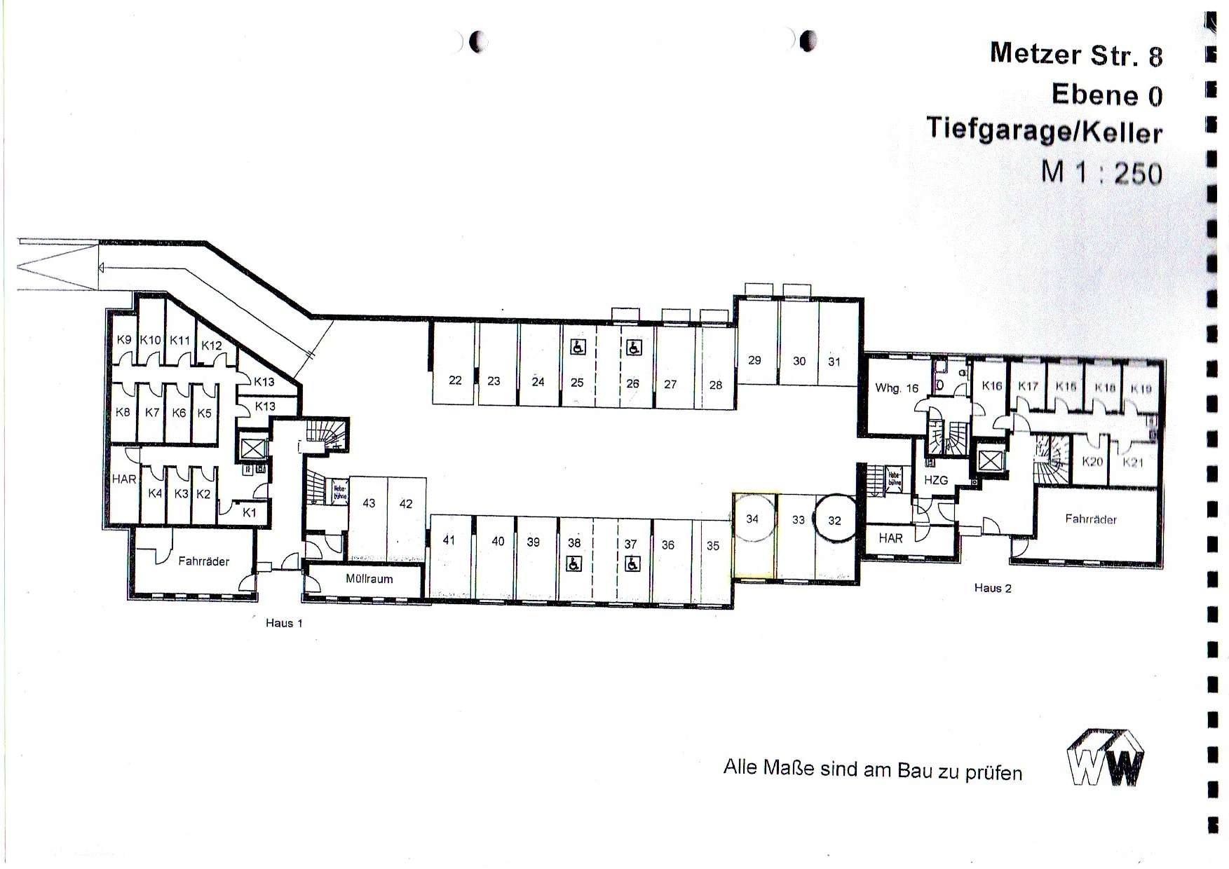 Stellplatz 34 Tiefgarage
