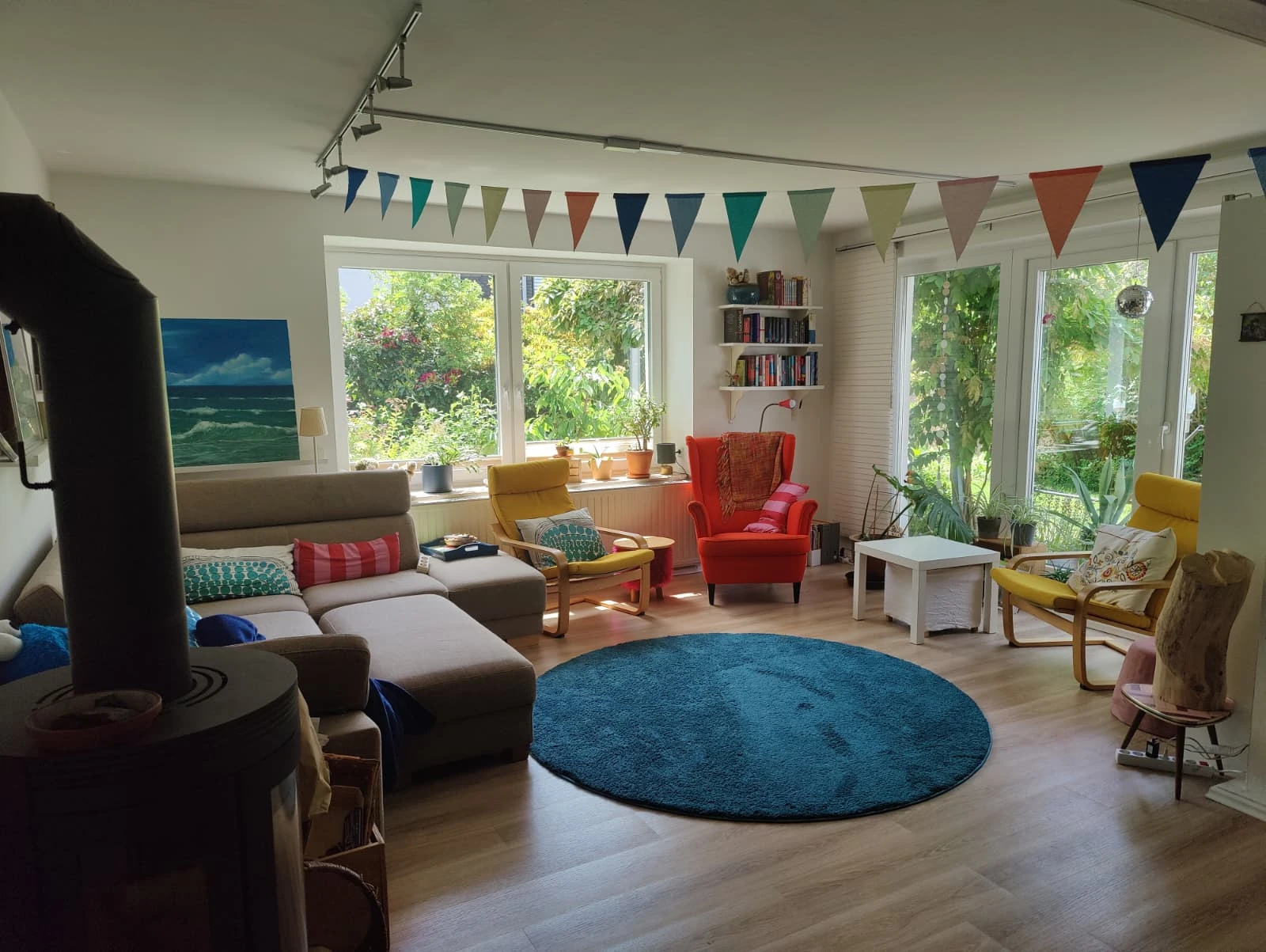 Unser gemeinschaftlich genutztes Wohnzimmer