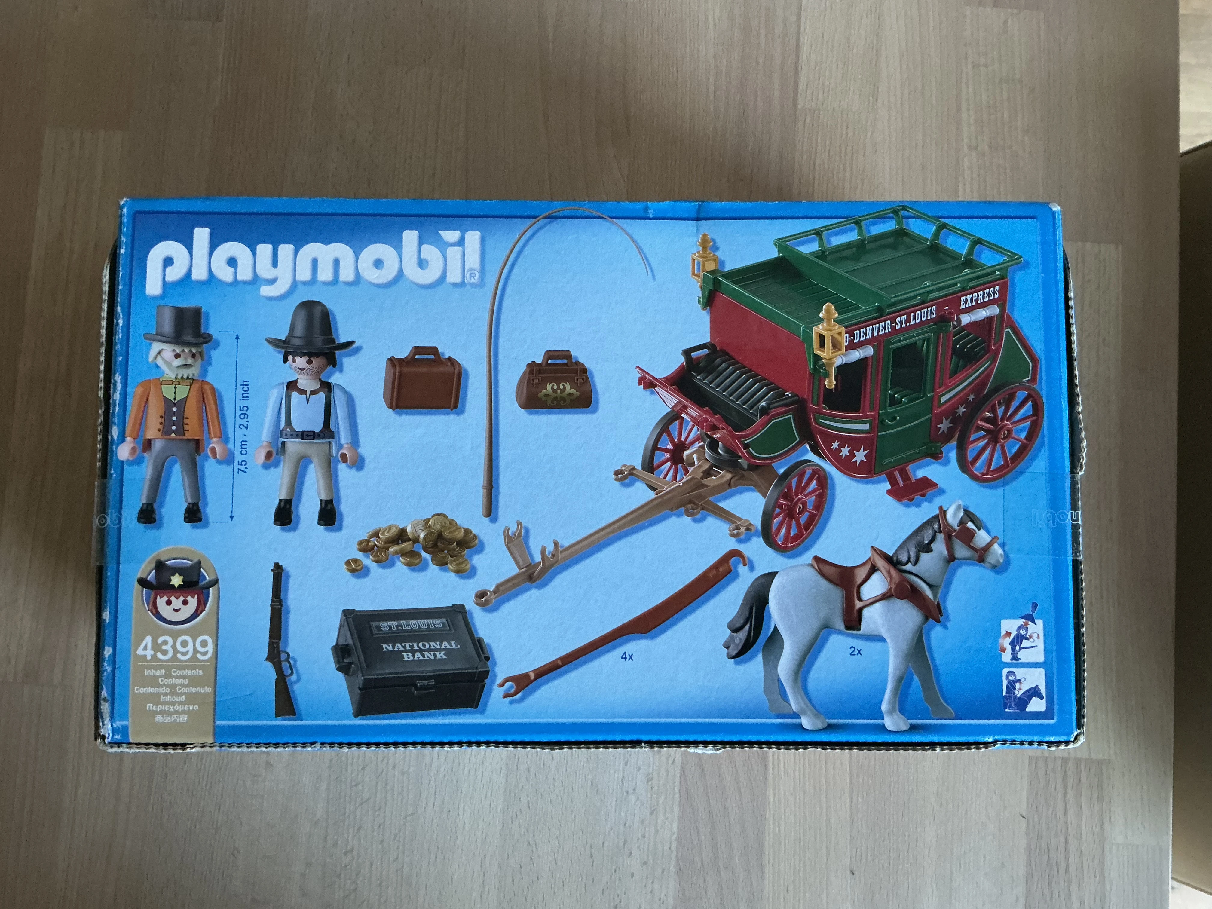 Playmobil Postkutsche Originalverpackung Rückseite