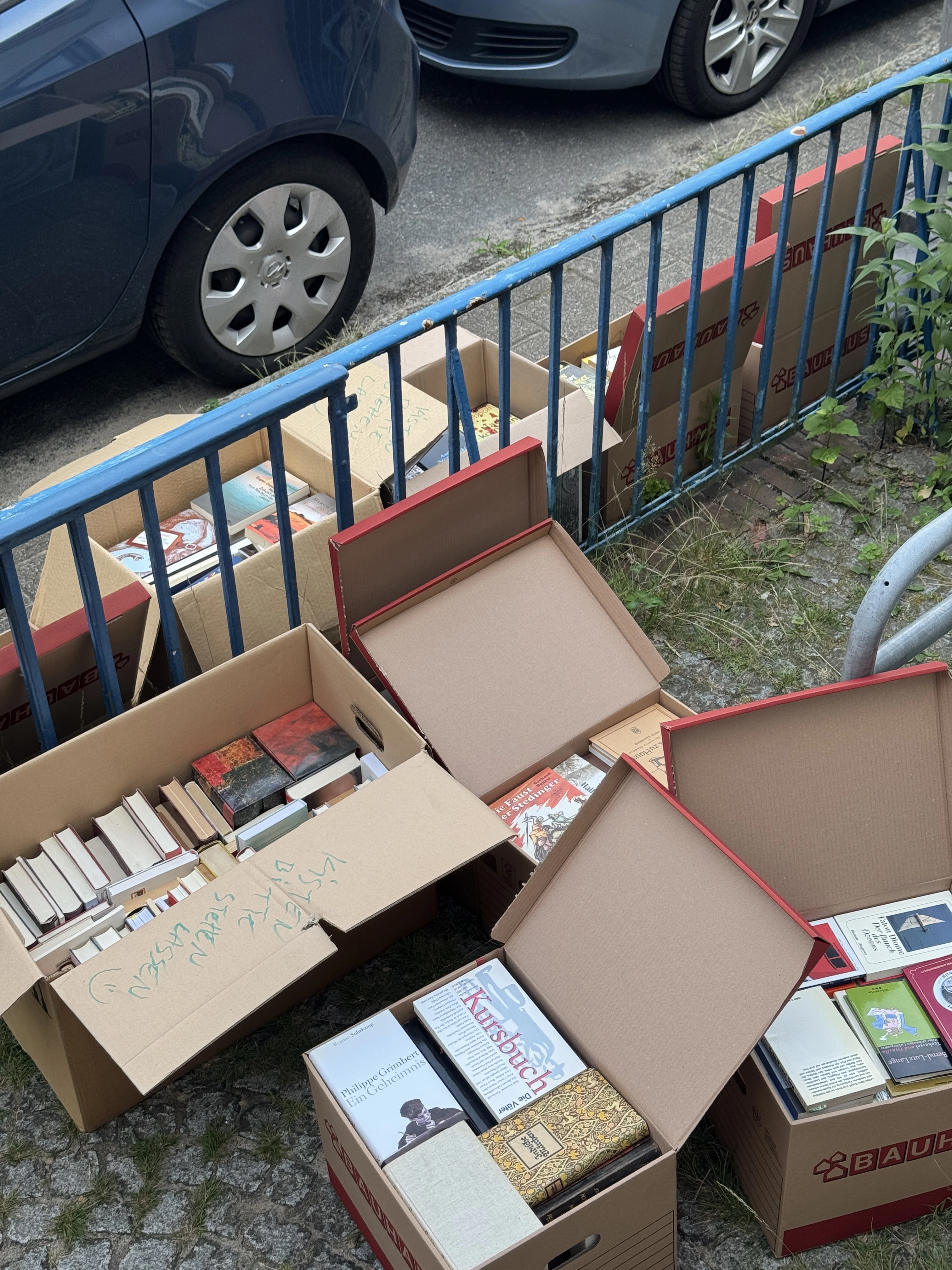 Nur die Bücher. Ohne Kartons. 