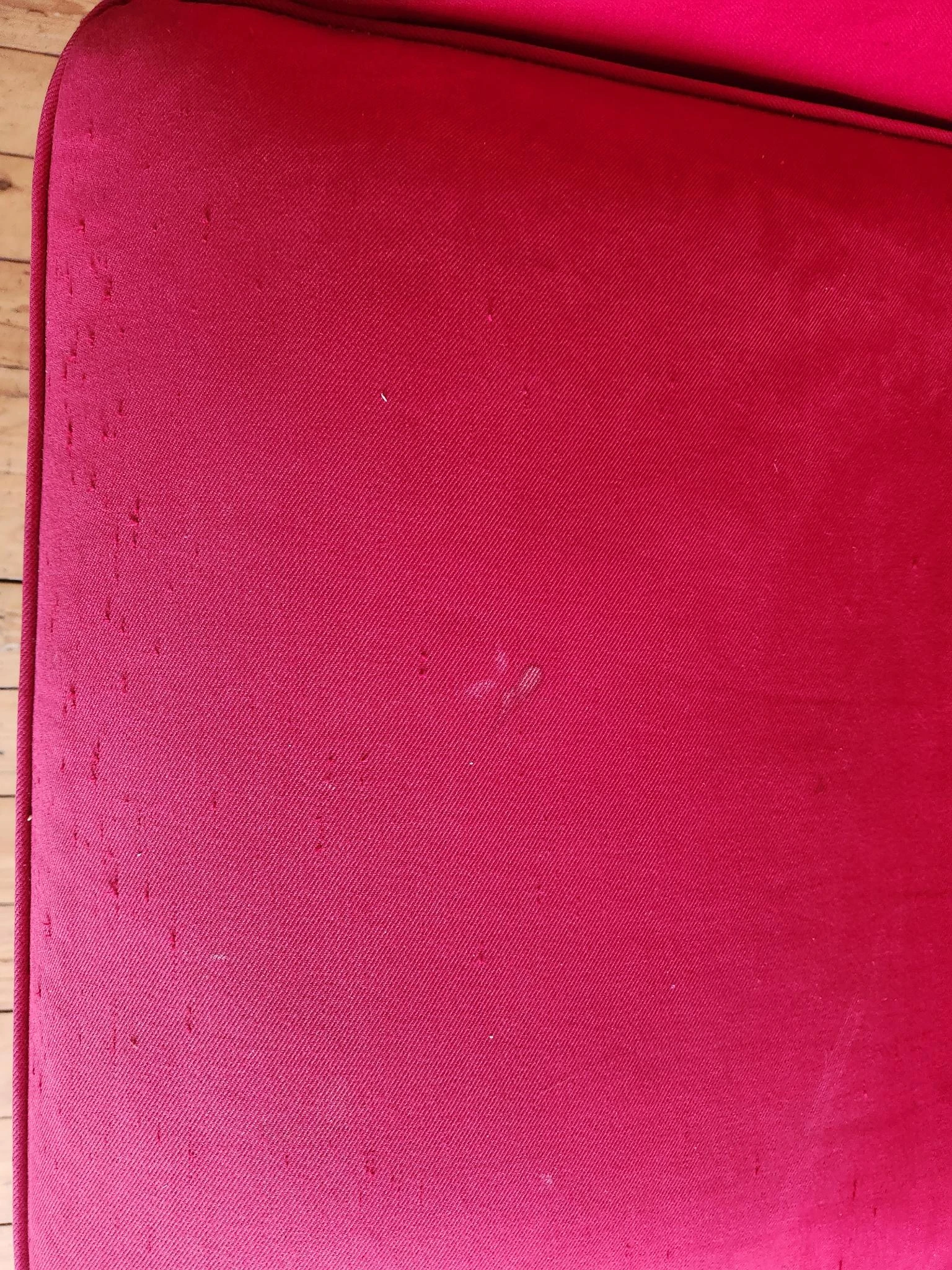 Fleck auf Sitzkissen