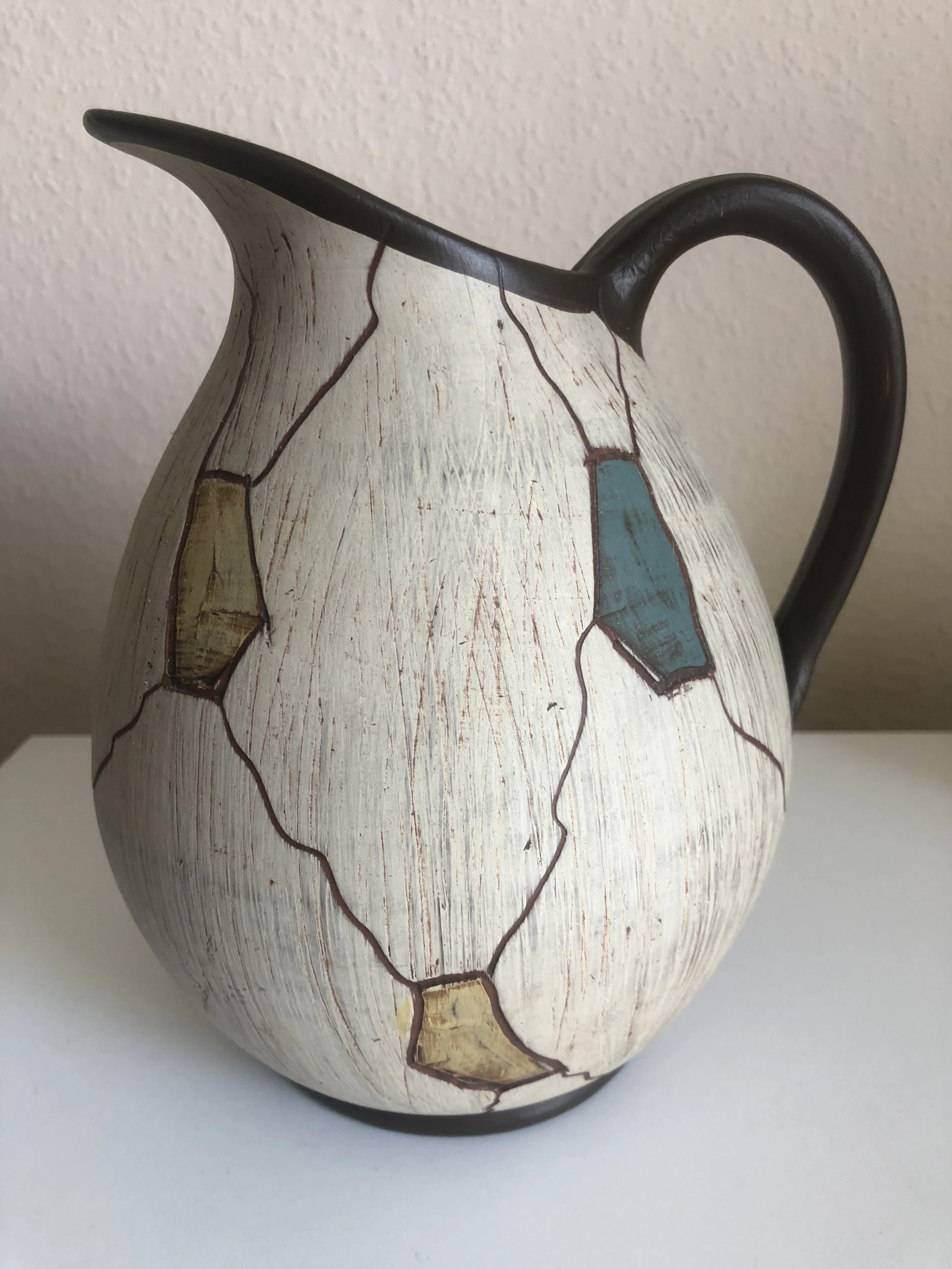Hochwertige Vase / Krug Sawa Napoli 1950 