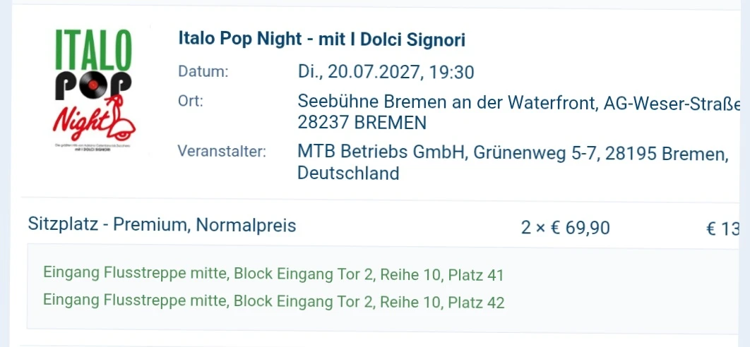 2 Tickets
