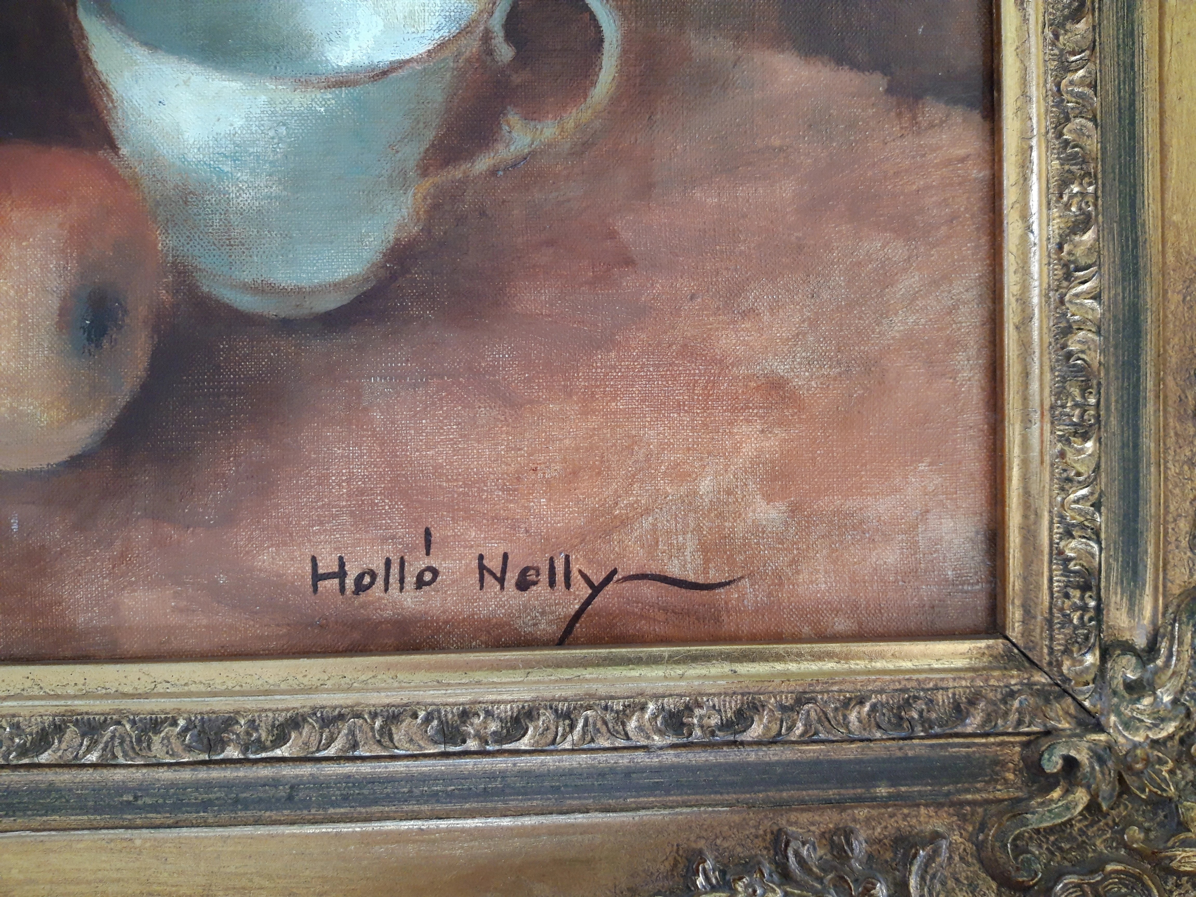 Ölgemälde Hollo Nelly, Signatur
