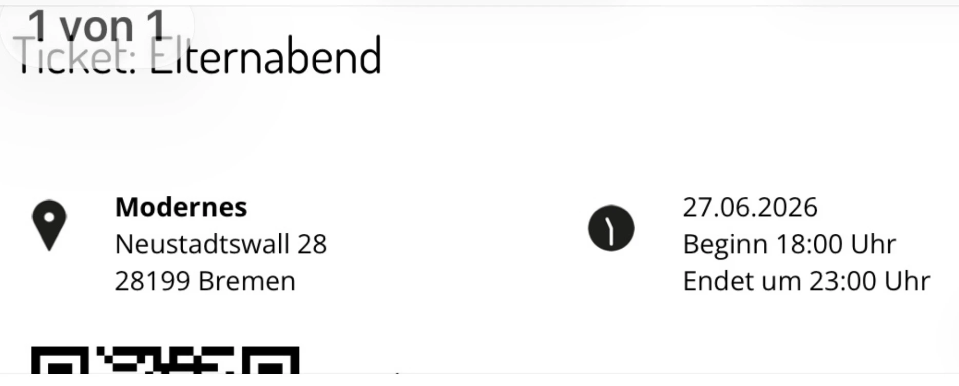 Online Ticket Elternabend 