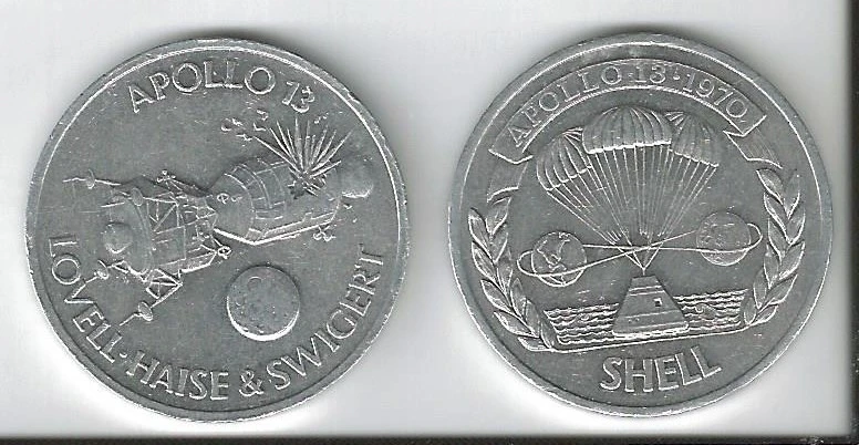 Shell Sammelmünzen Eroberung des Himmels Apollo 13 