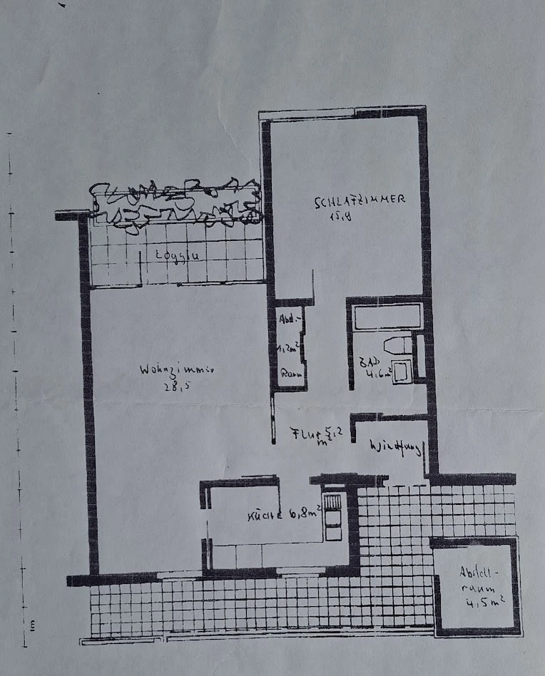 Grundriss der Wohnung