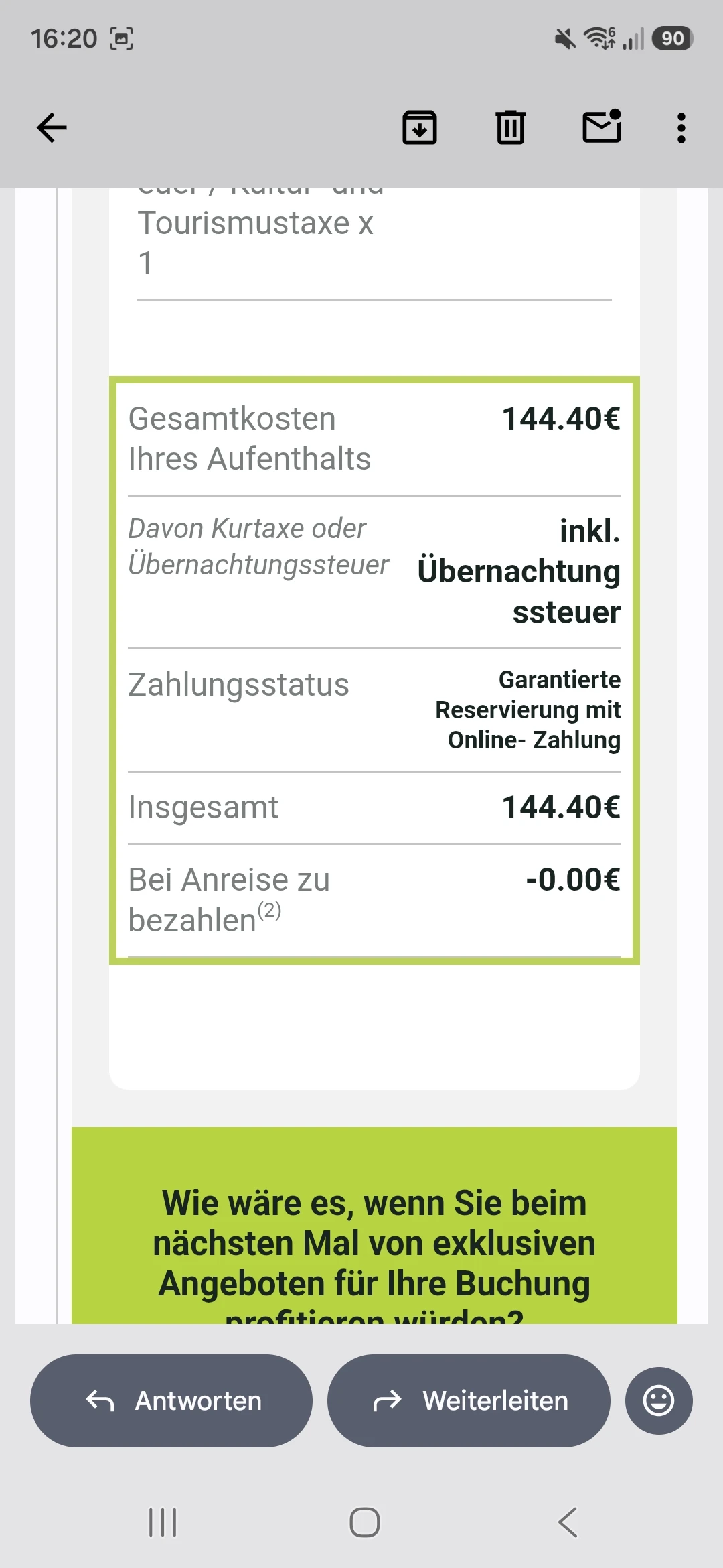 Buchungsdaten