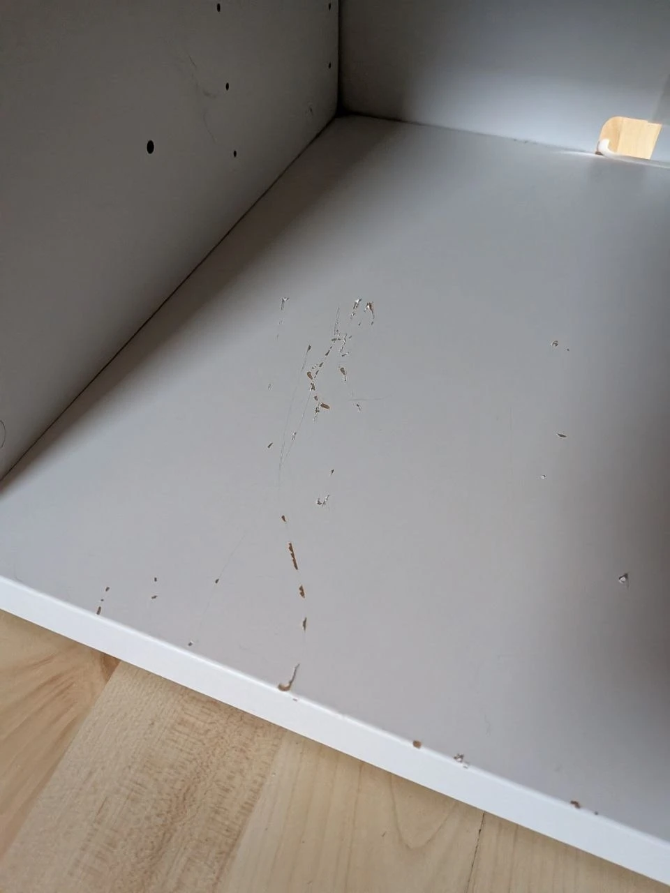 Kratzer im Fach mitte unten