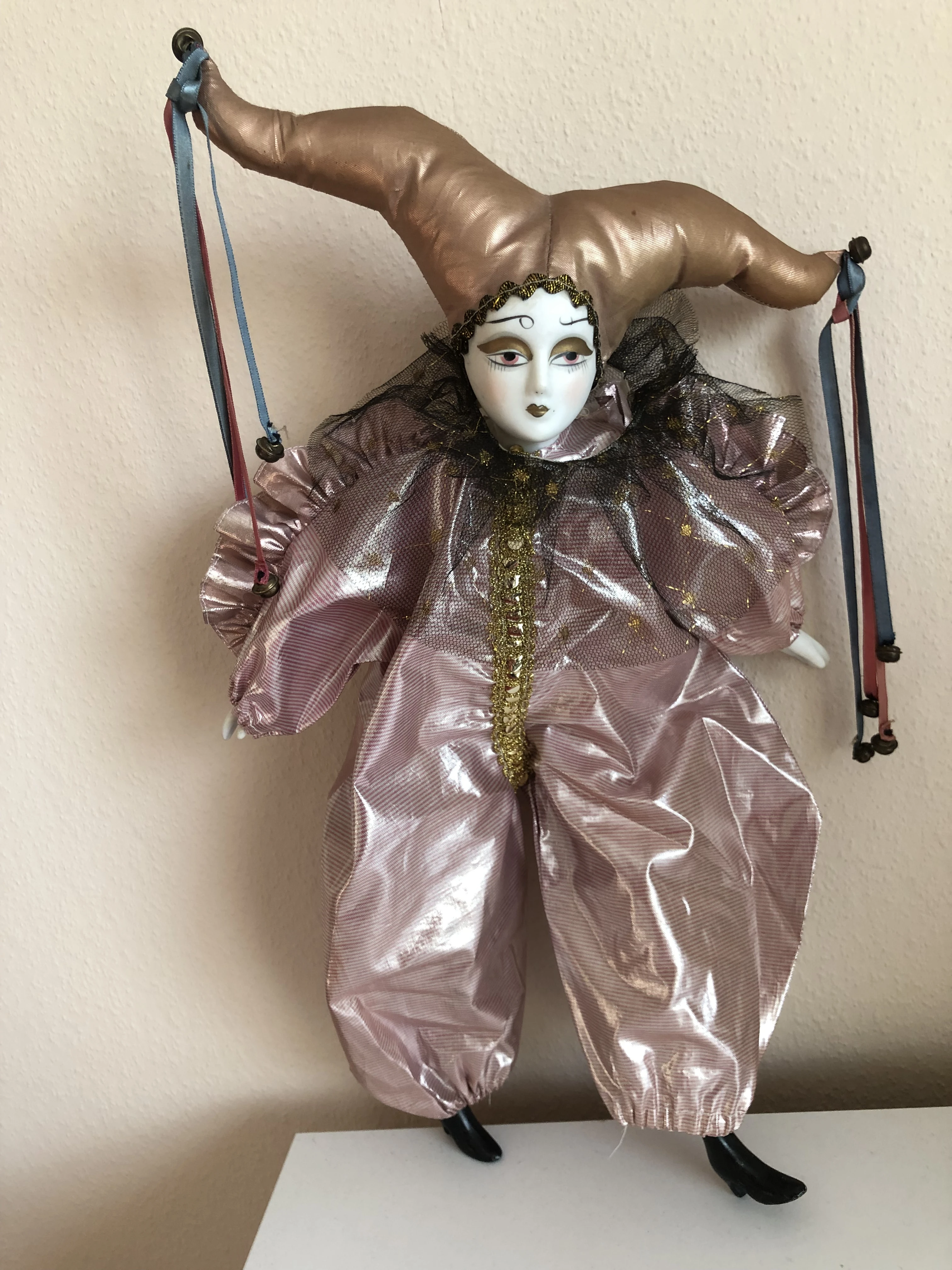   Harlekin Porzellan-Puppe -Sammelpuppen- 