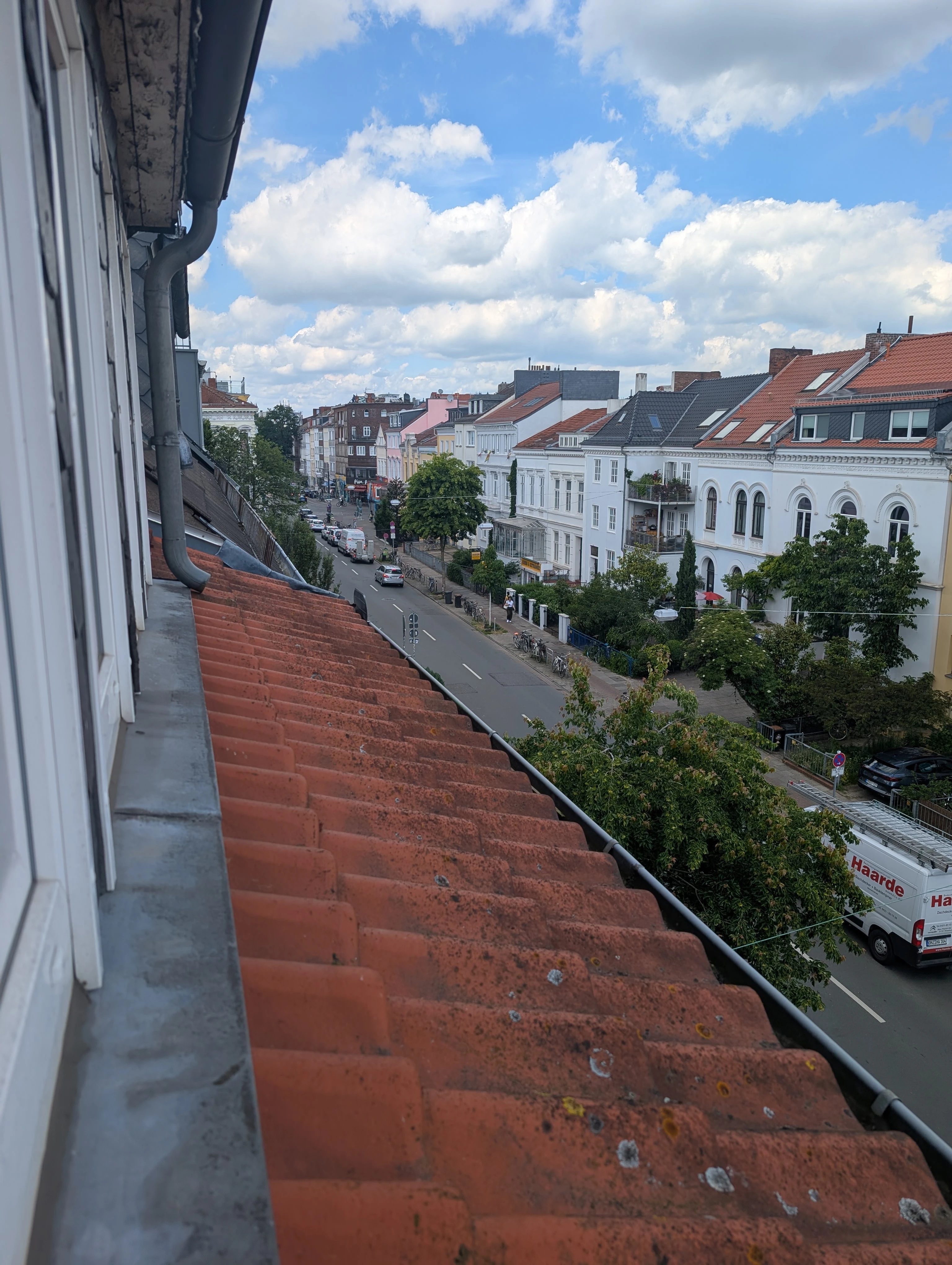 Der Blick vom Wohnzimmer 