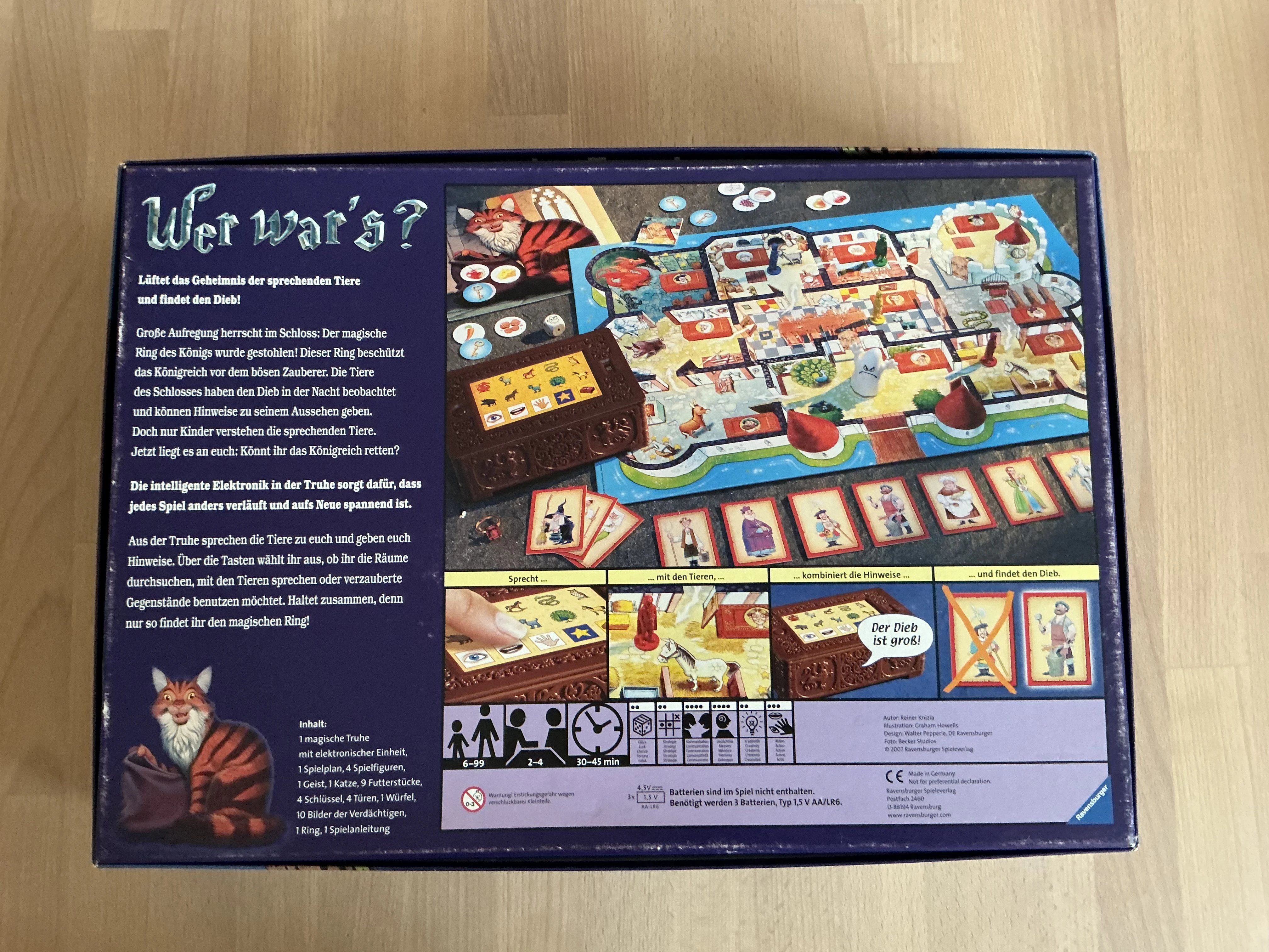 Spiel Wer war‘s? Originalverpackung Hinten