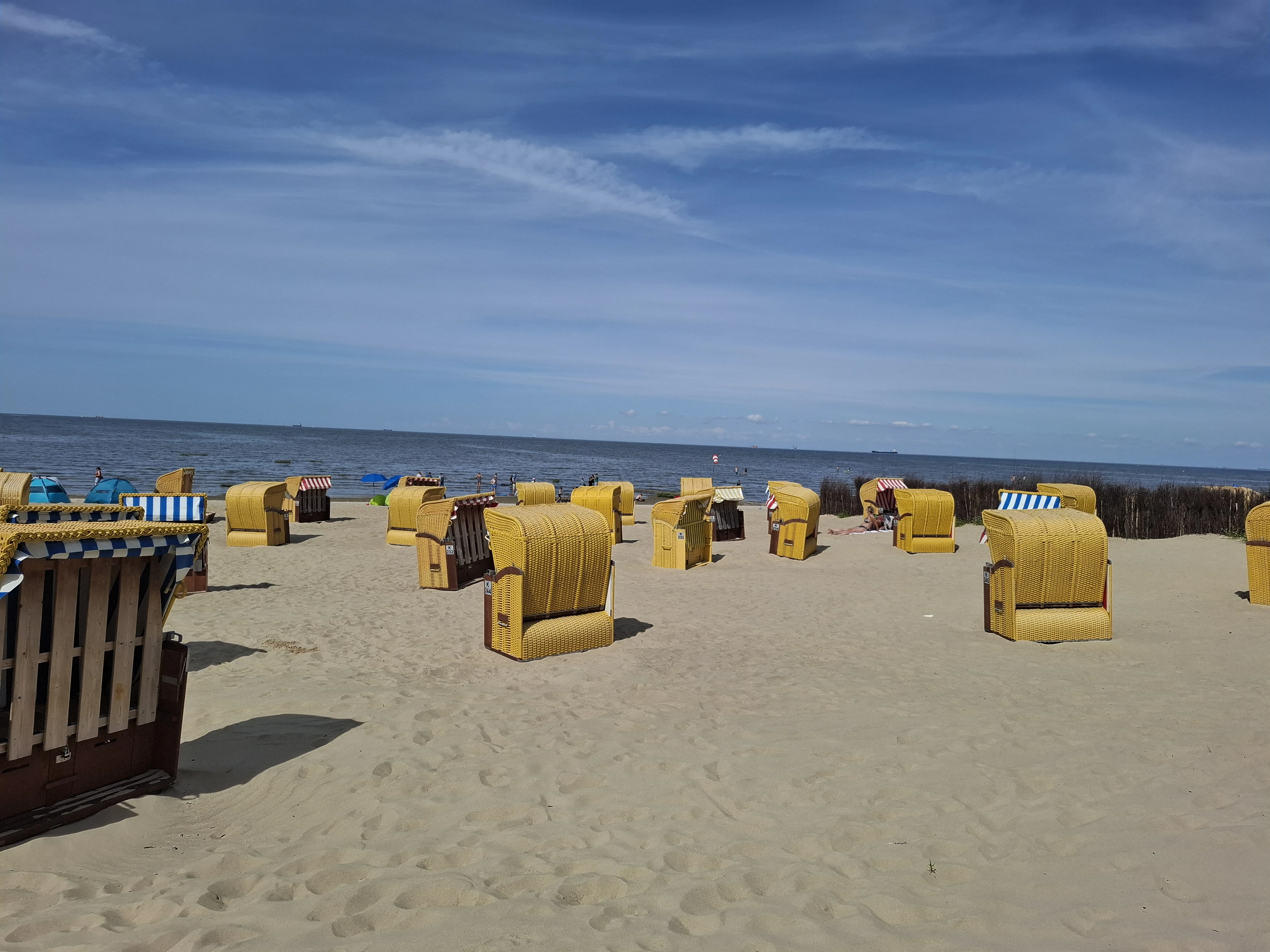 Im Sommer in Cuxhaven ich liebe das Meer.