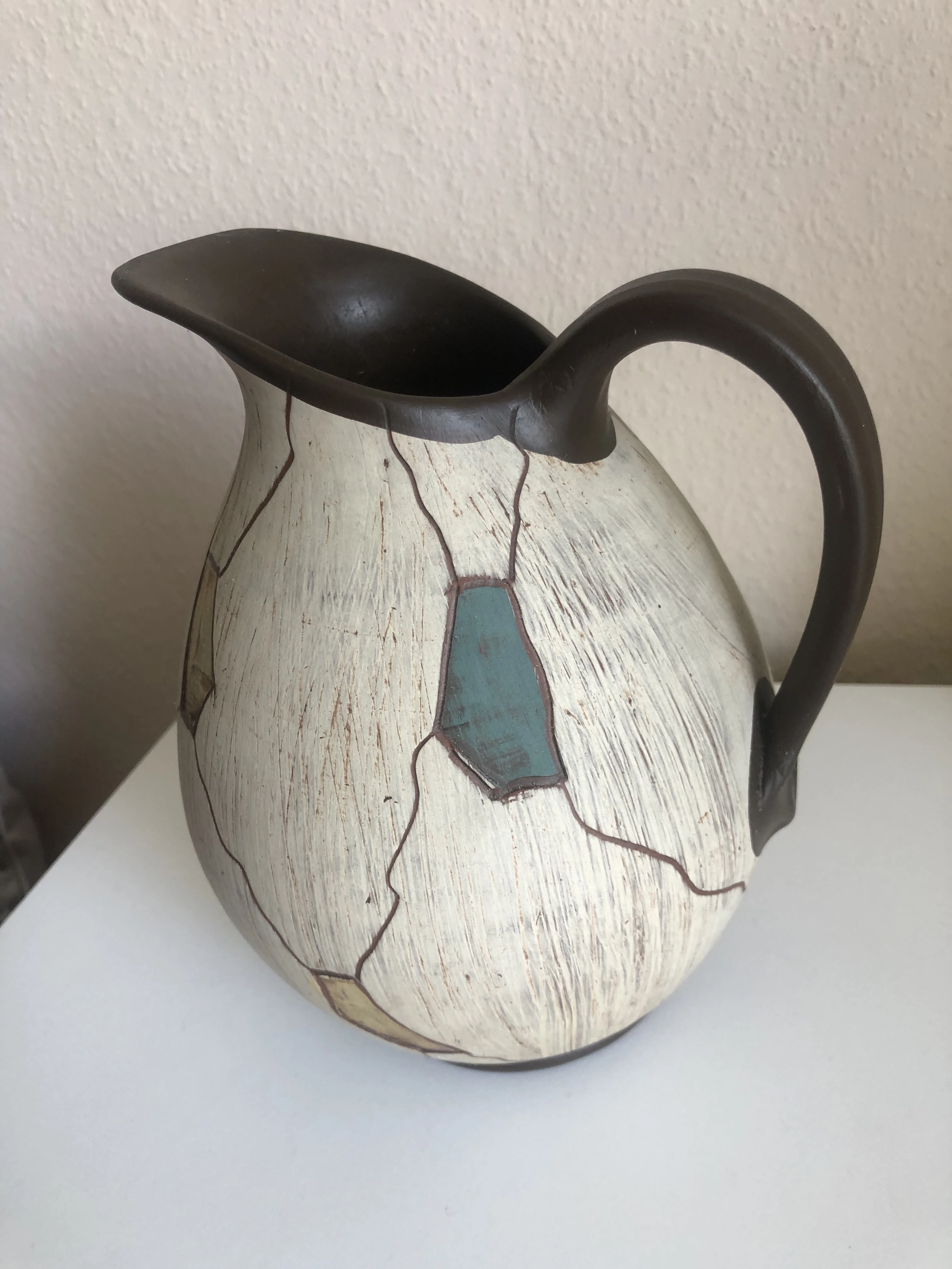 Hochwertige Vase / Krug Sawa Napoli 1950 