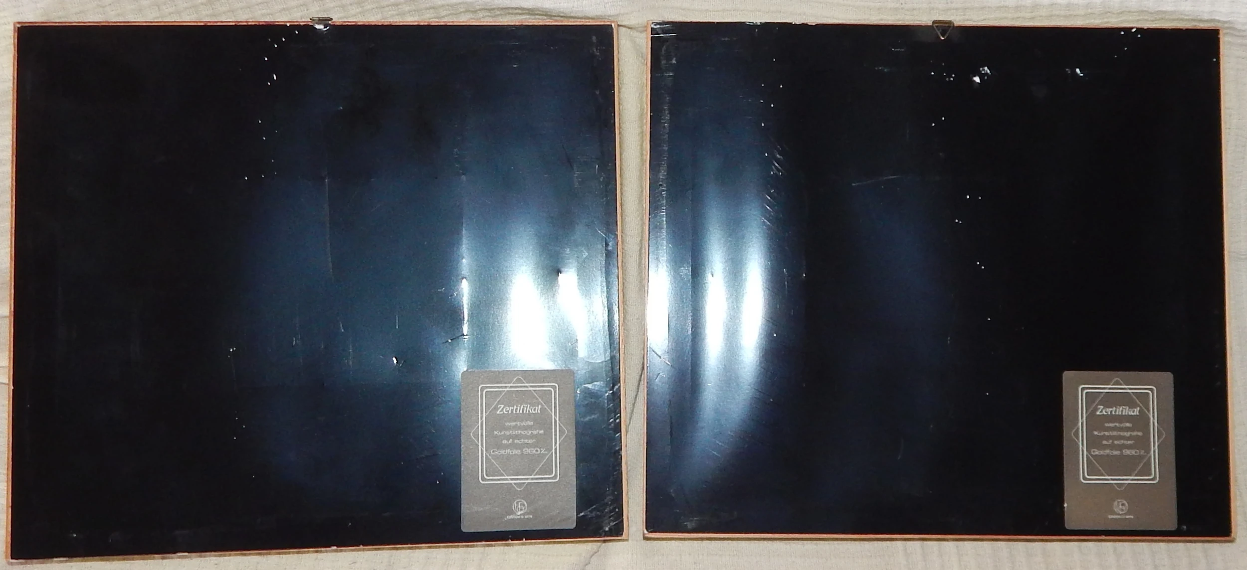 Kunstlithografie auf echter Goldfolie