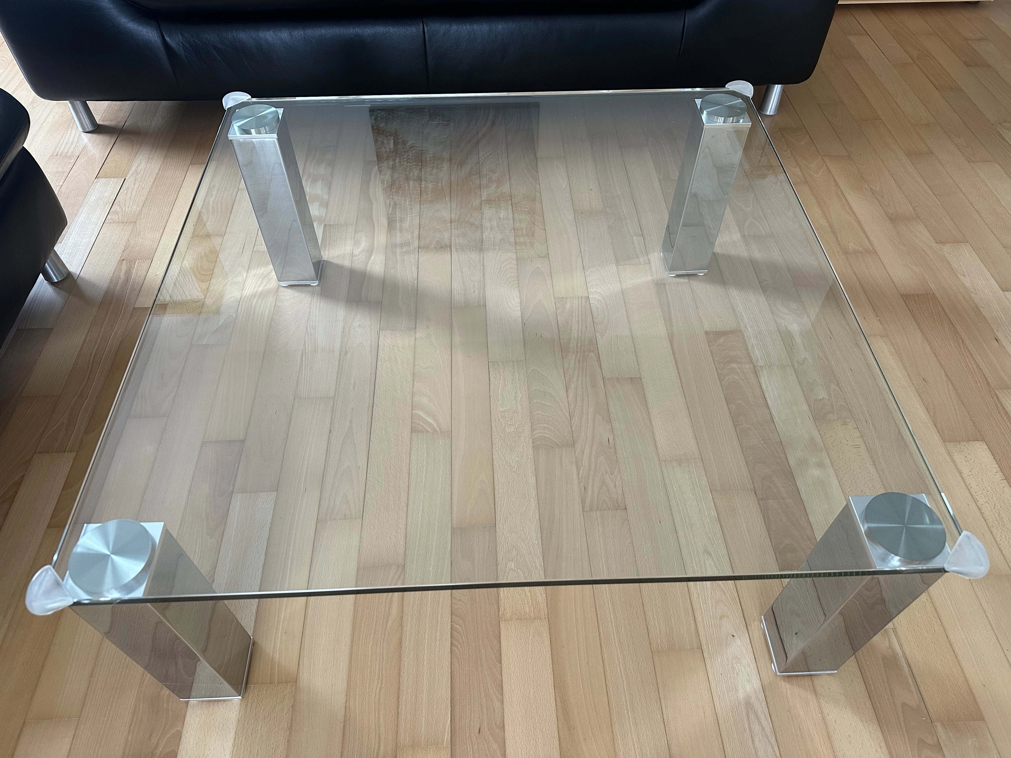 Couchtisch Glas Chrom