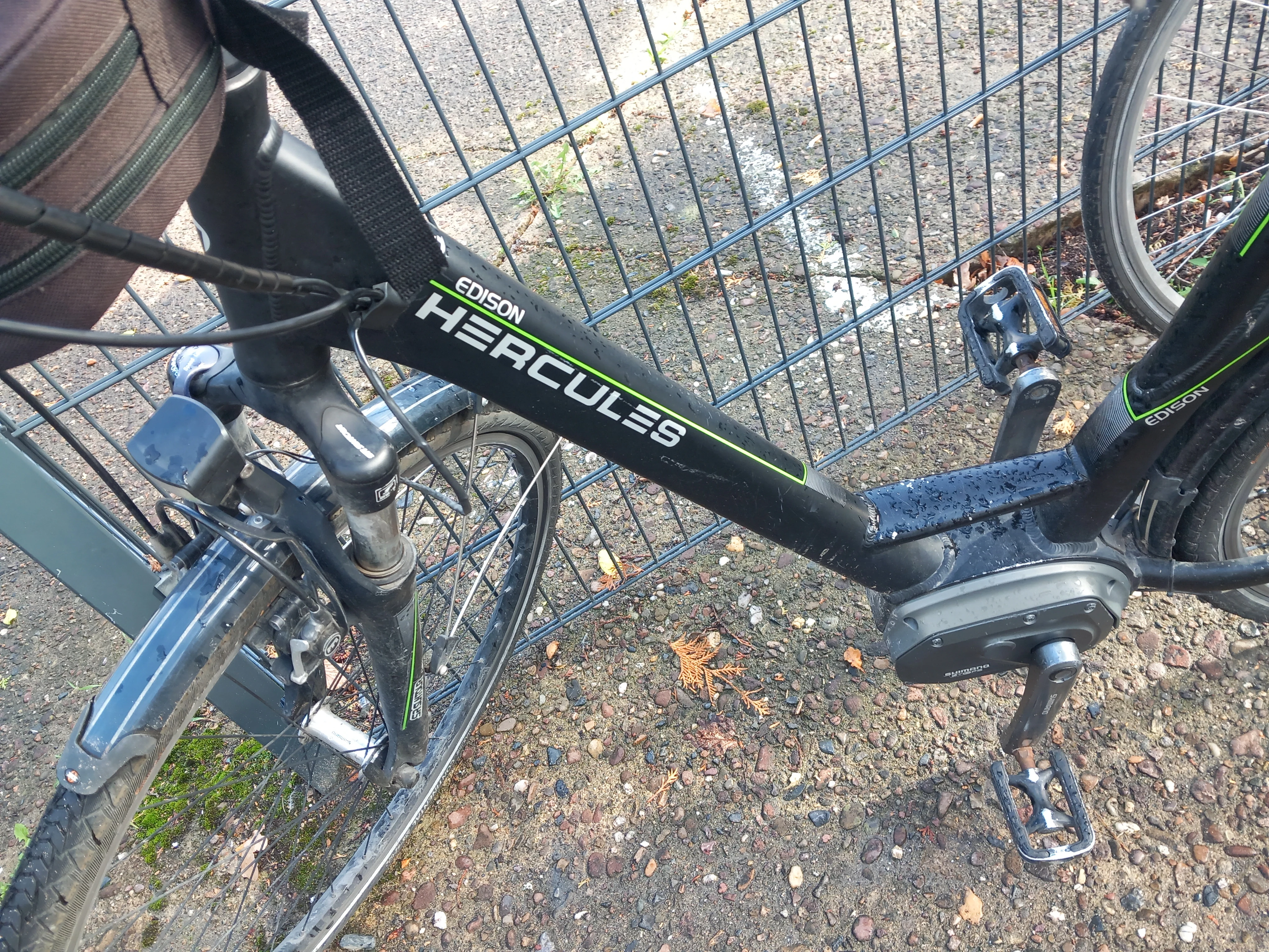 Kleine Fahrradtasche dabei