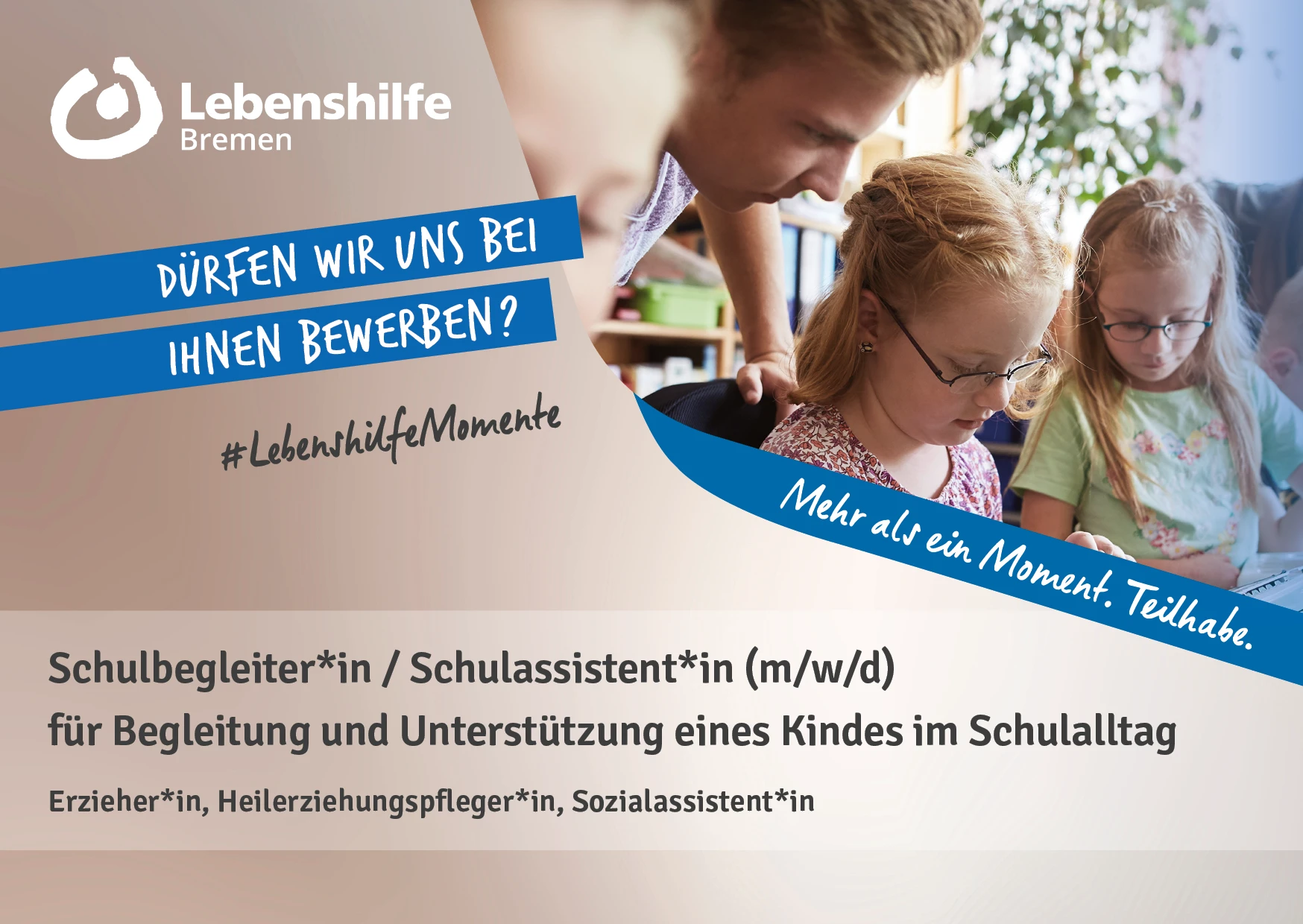 Schulbegleitung (m/w/d) im Bremer Osten und Westen