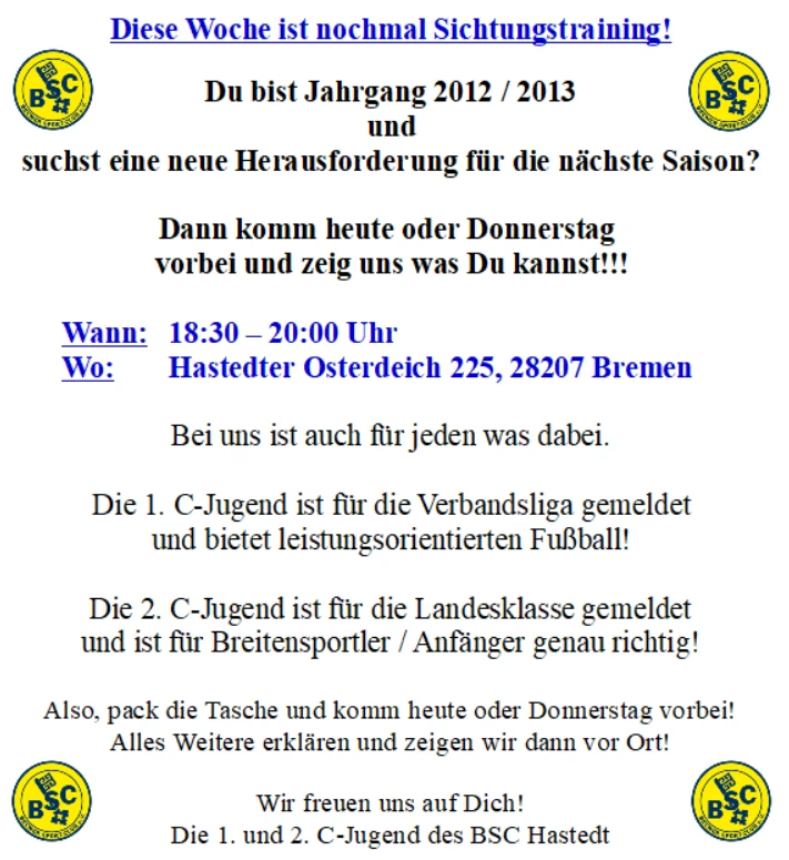 Darf gerne geteilt oder weitergeleitet werden! ;-)