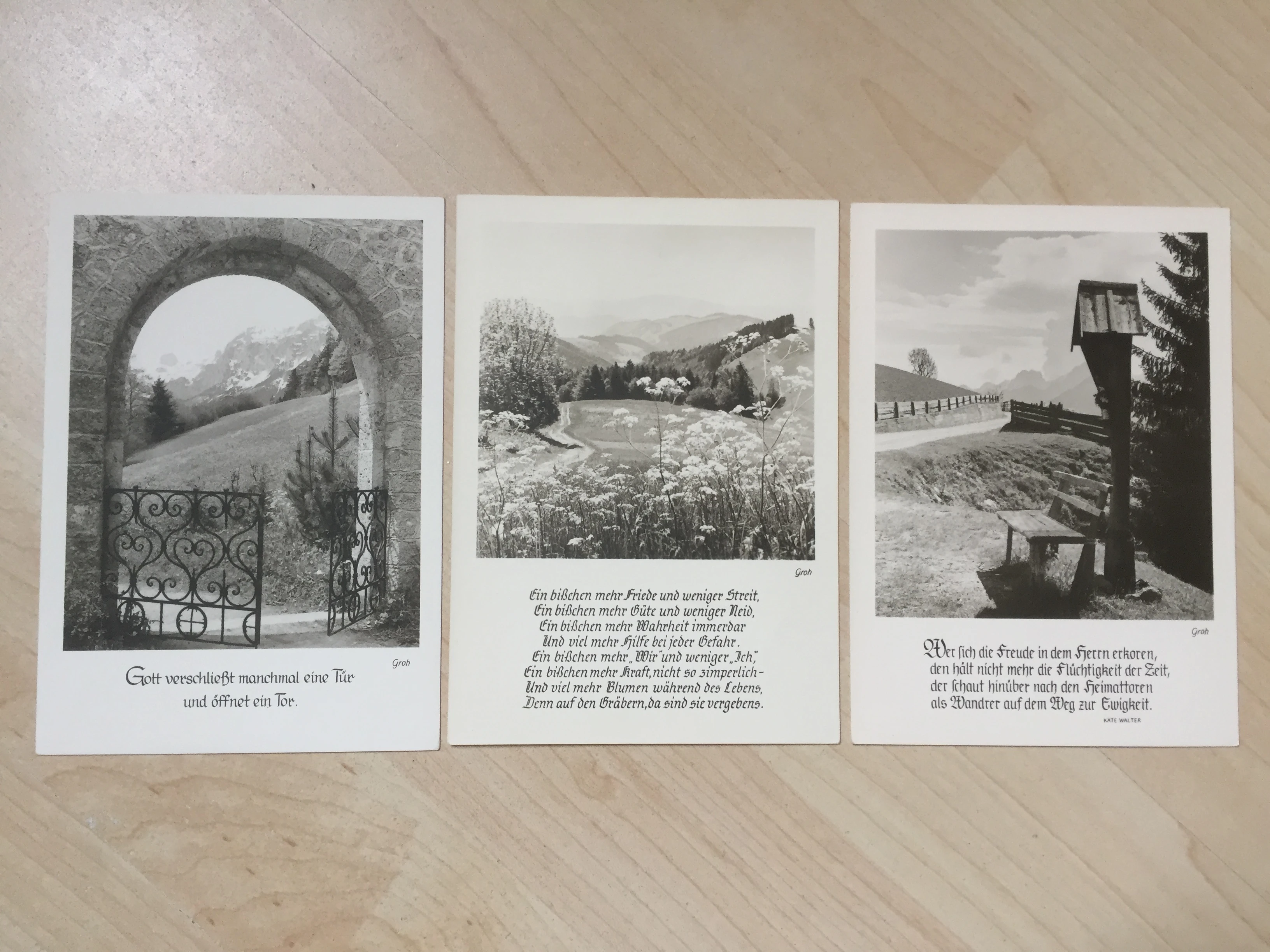   3 Ansichtskarten Fotokunst Groh München um 1950 