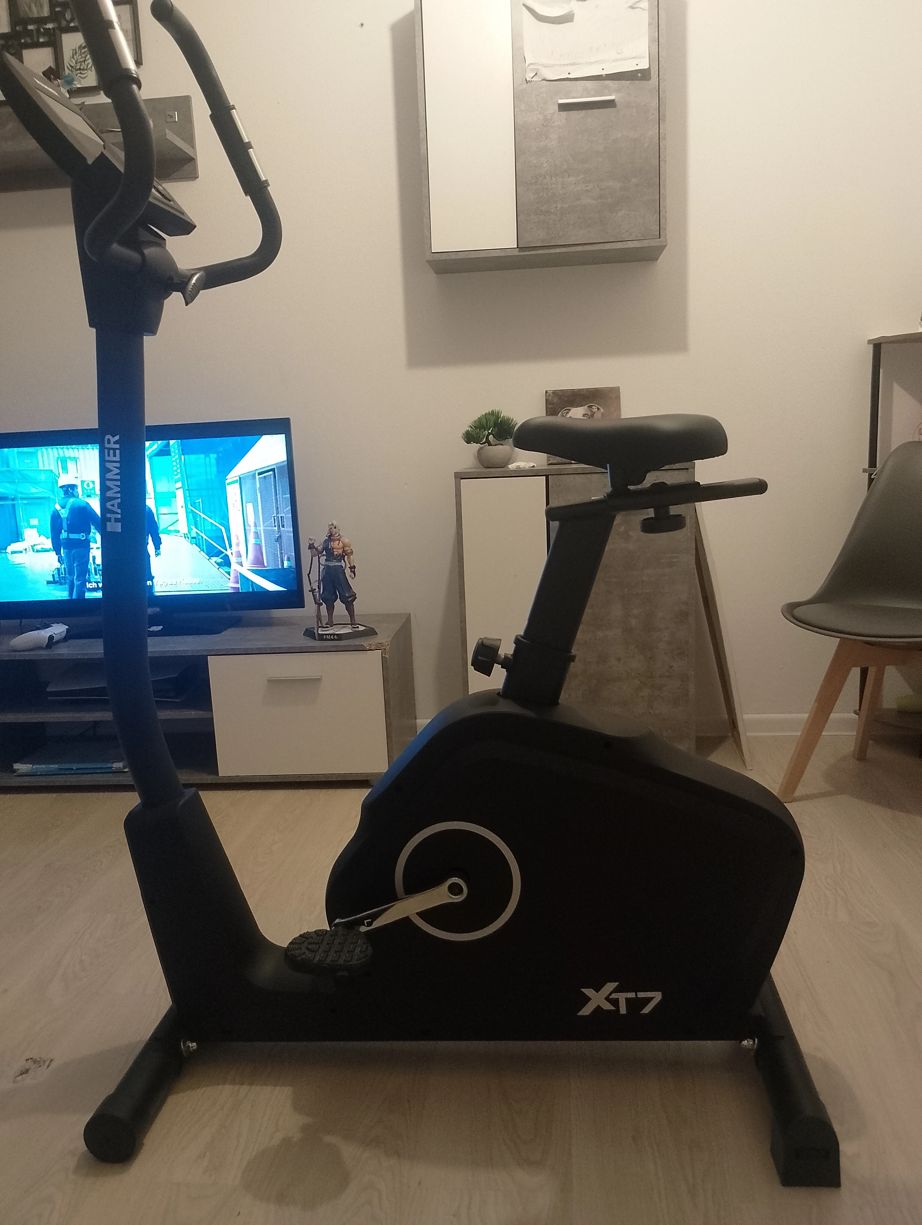 Gesamtansicht des Hammer XT7 Ergometers von der Seite