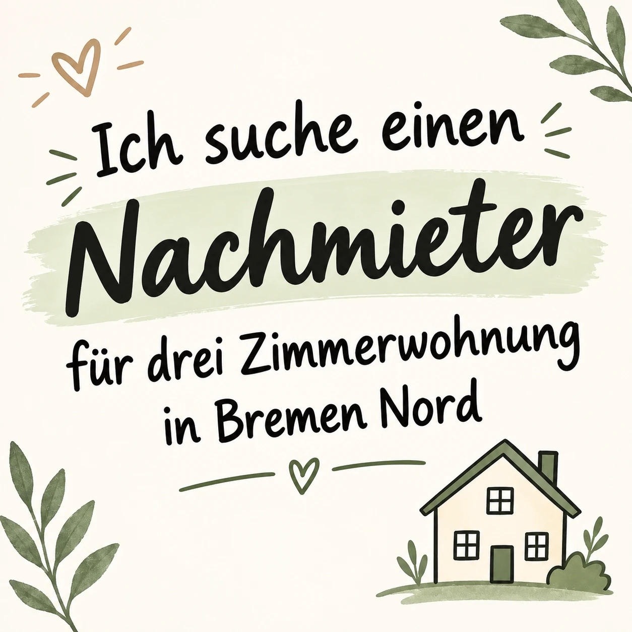 Nachmieter gesucht 