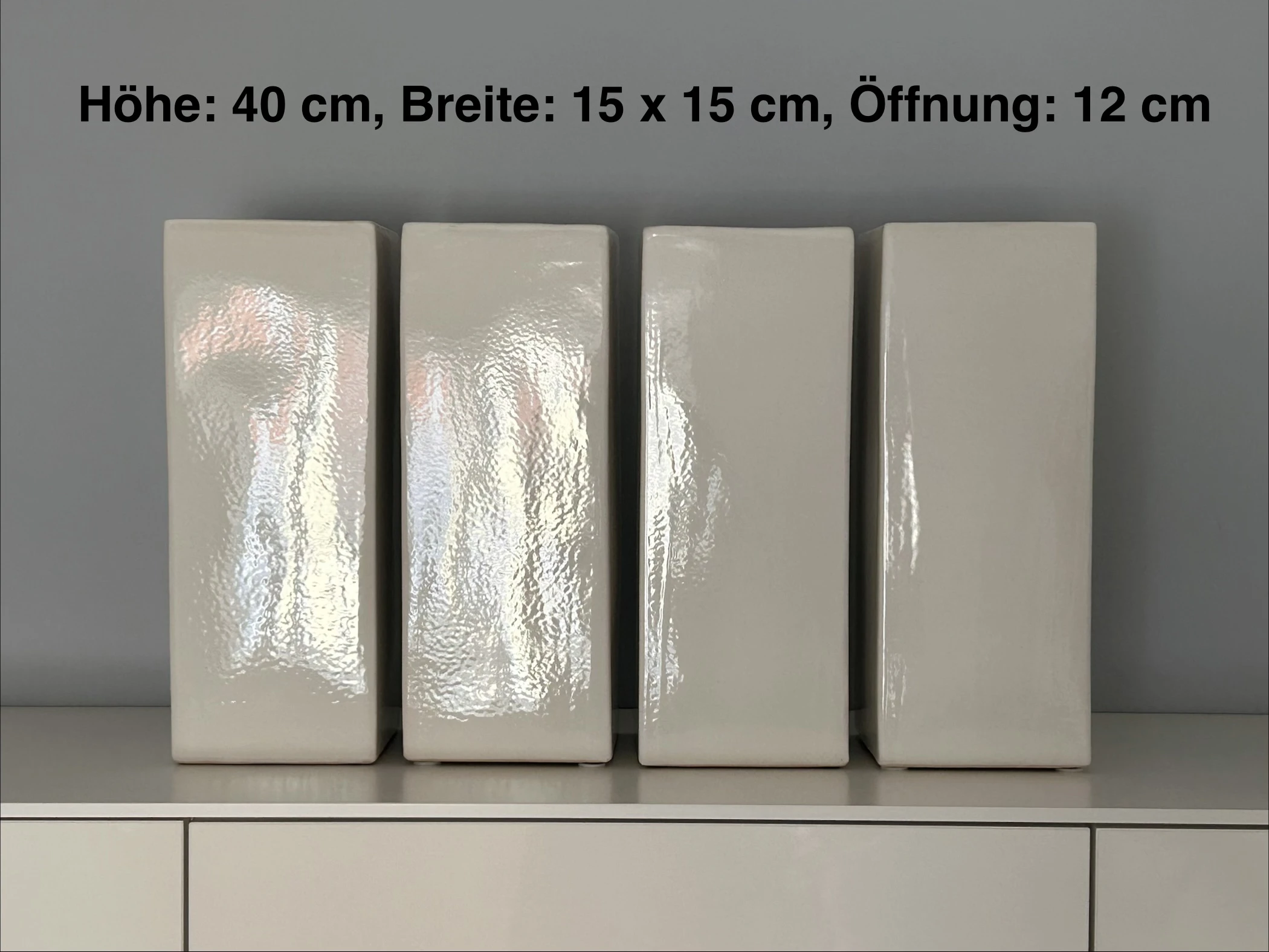 Abmessungen der Töpfe.