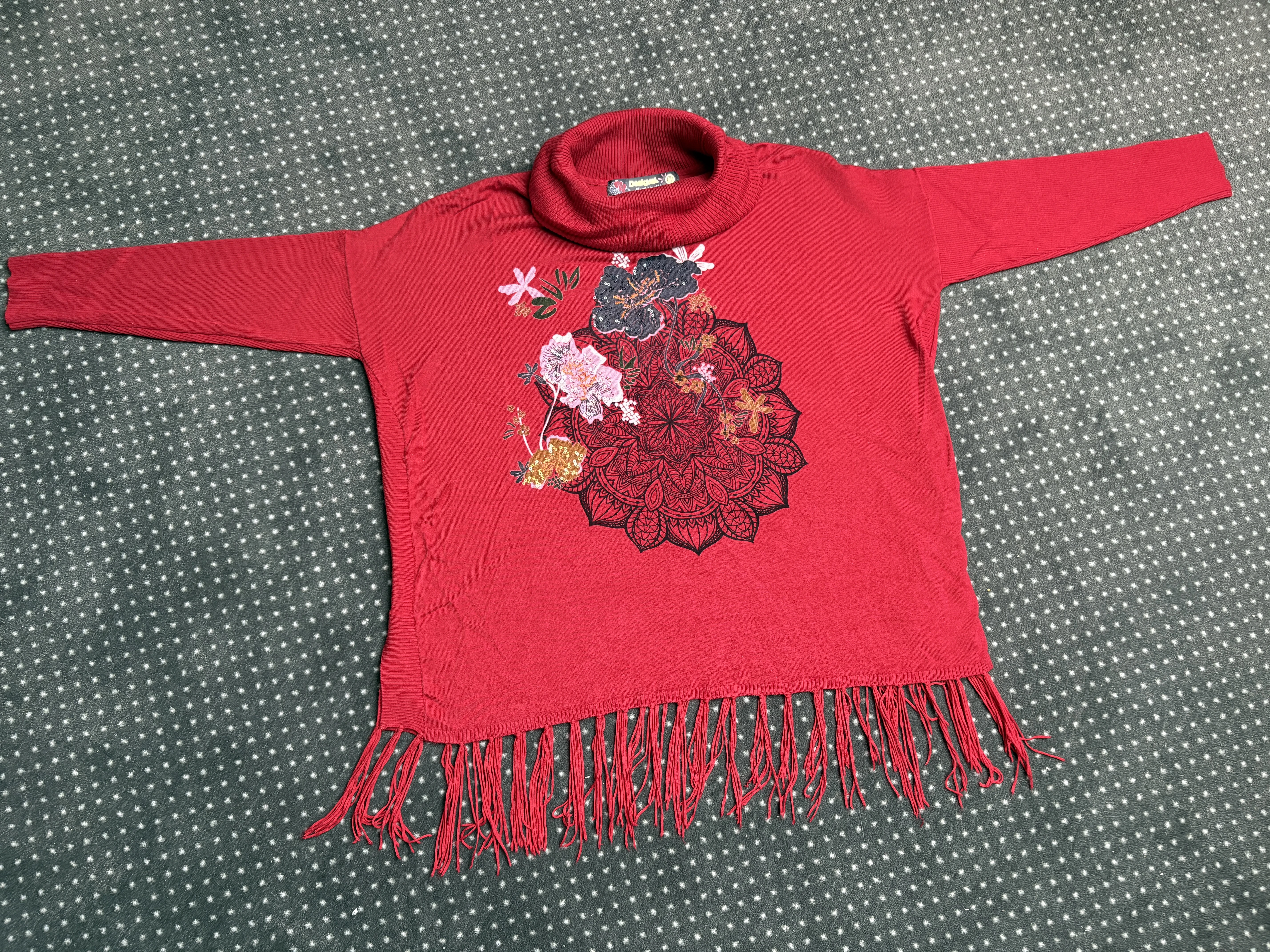 Desigual - Hochwertiger roter Damen Pullover 